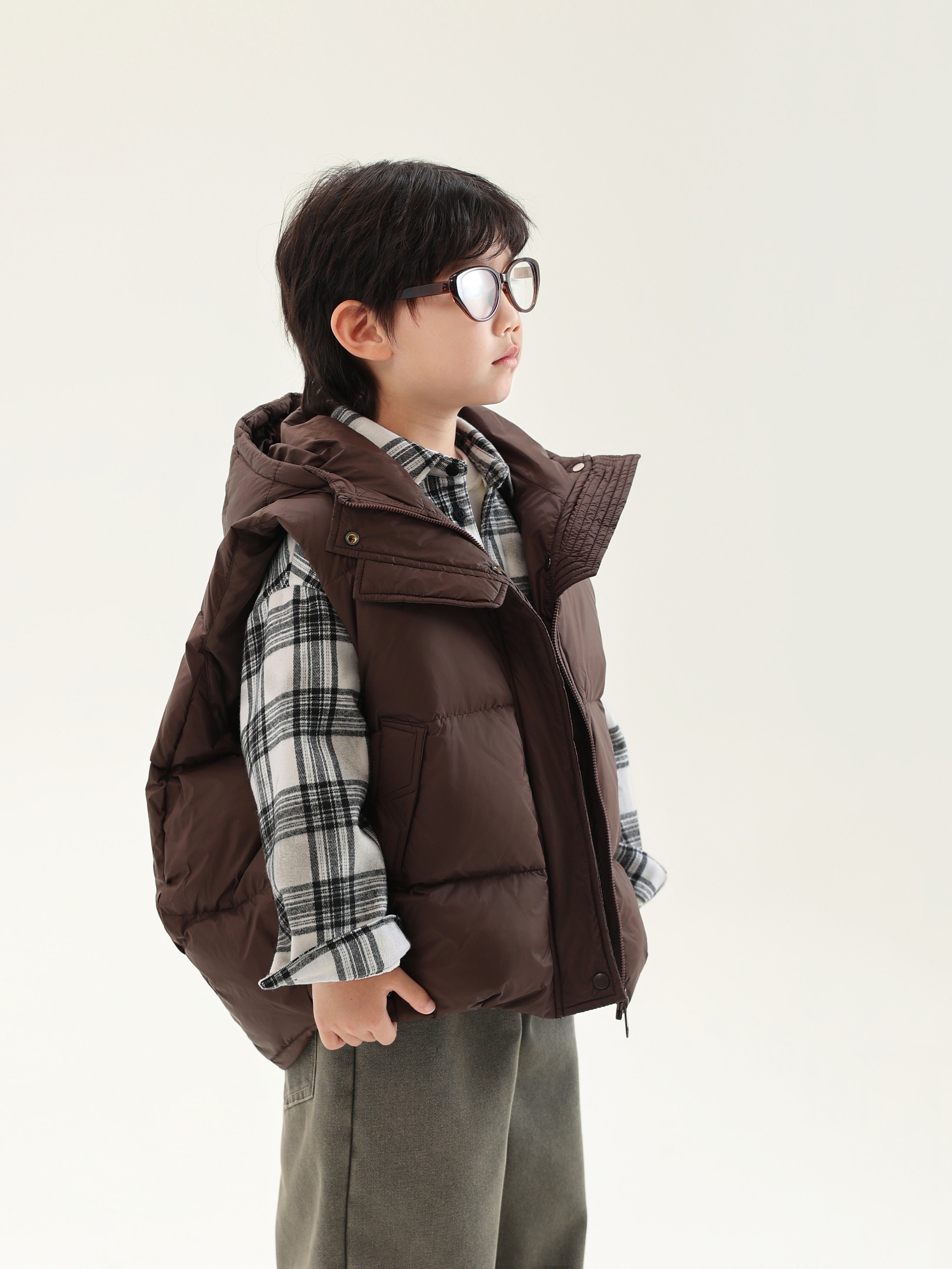 Down Vest with Hood - TANGC J6842