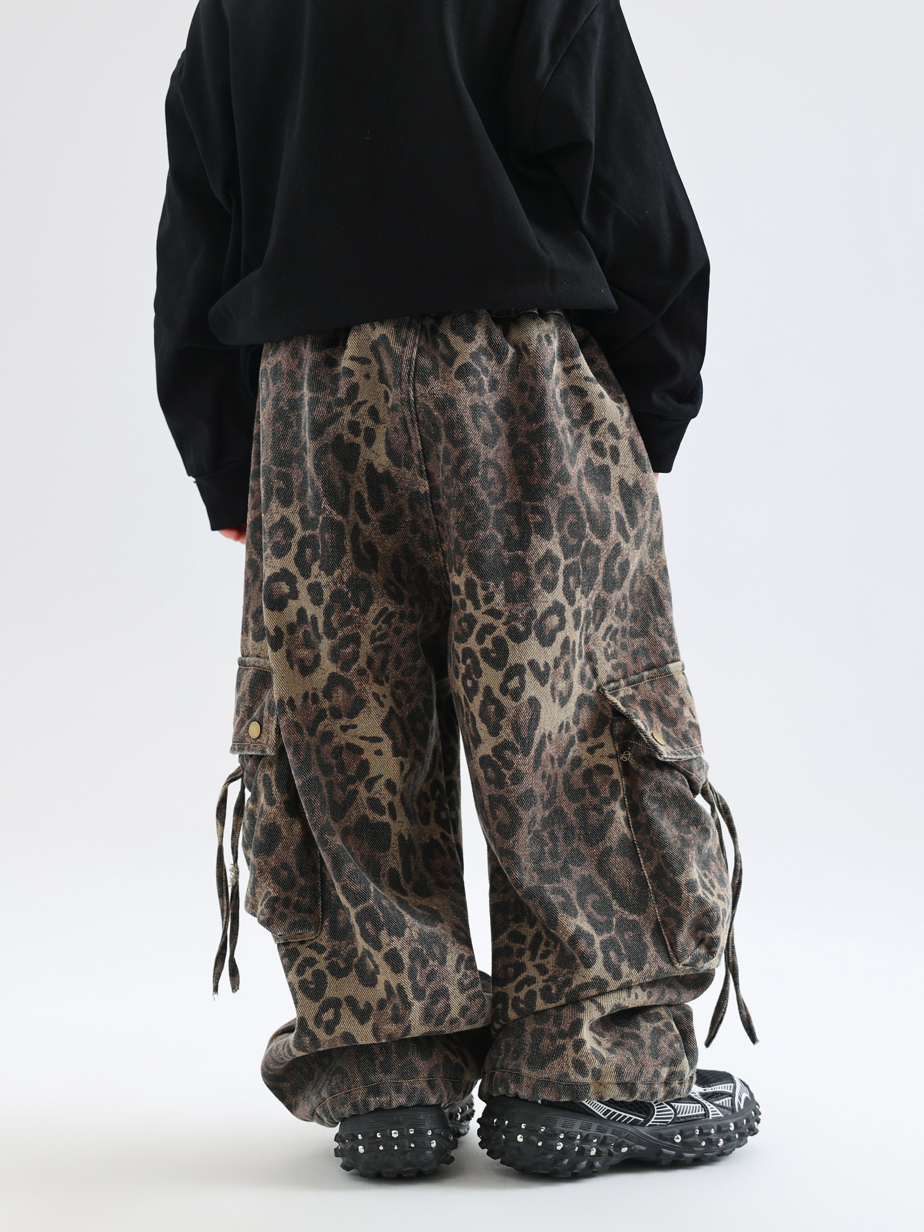 Leopard Print Fleece-Lined Pants - TANGC P6954