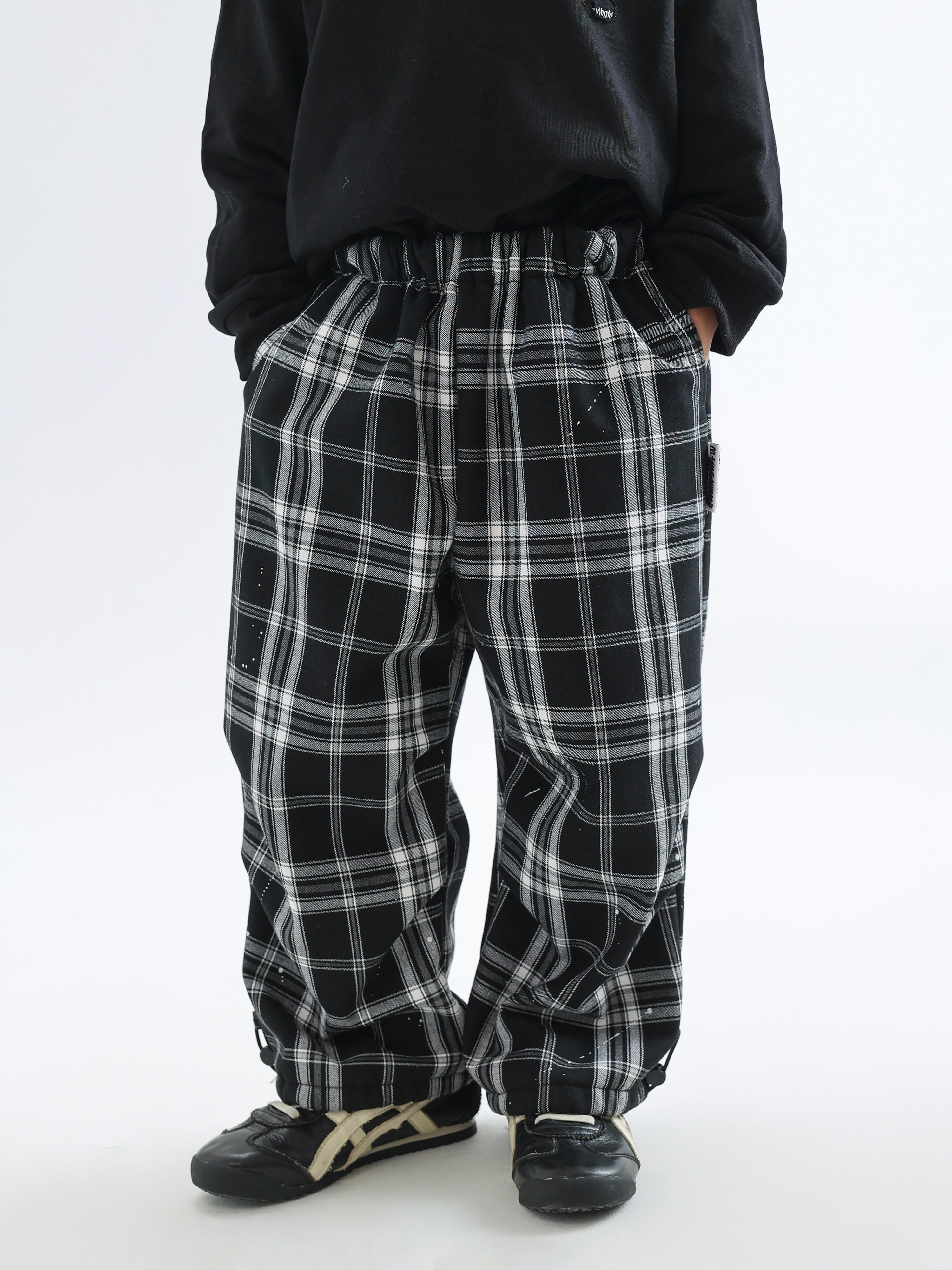 Plaid Fleece-Lined Pants - TANGC P6957