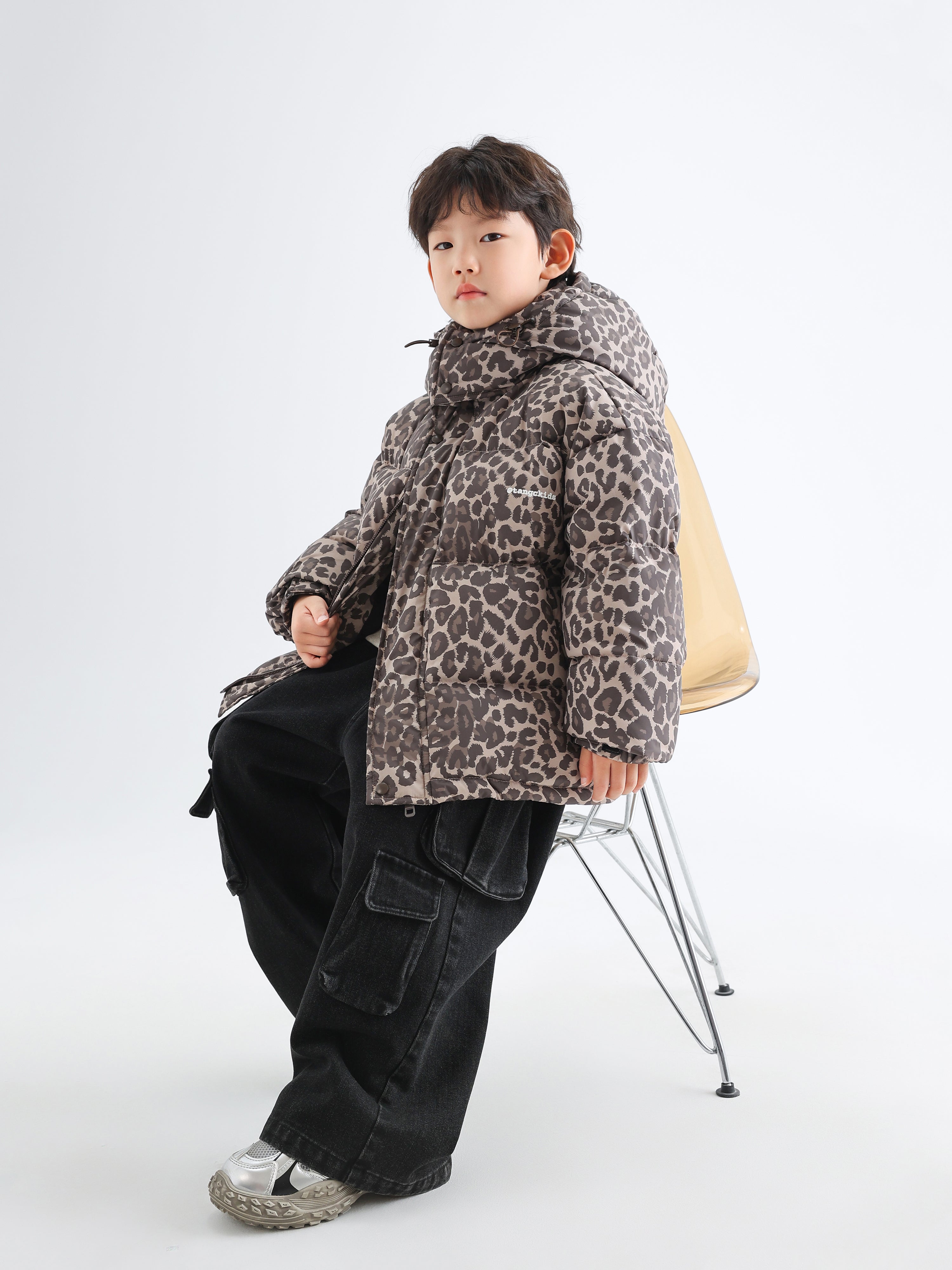 Leopard Print Down Jacket - TANGC J6843