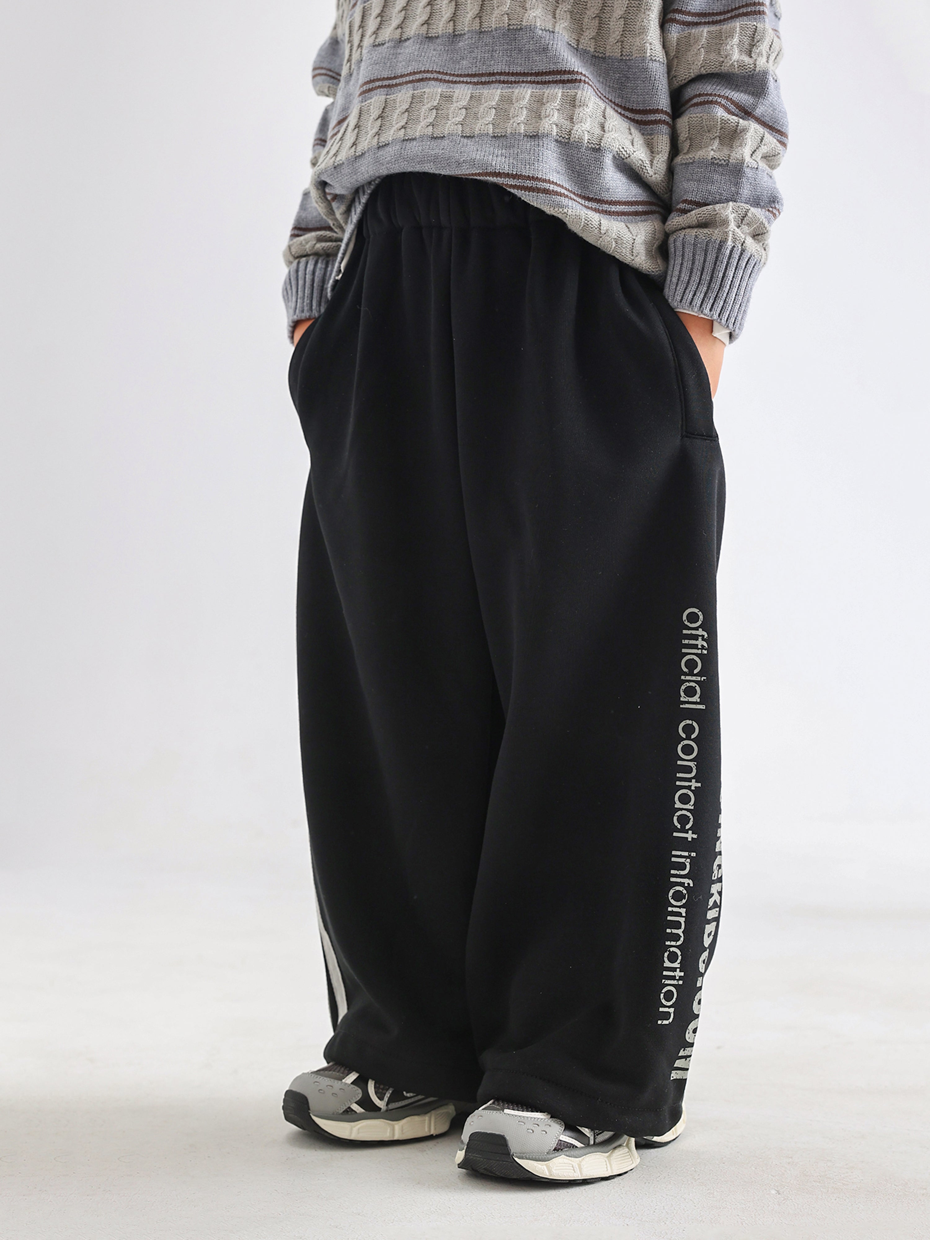 Sporty Fleece-Lined Pants - TANGC P6958