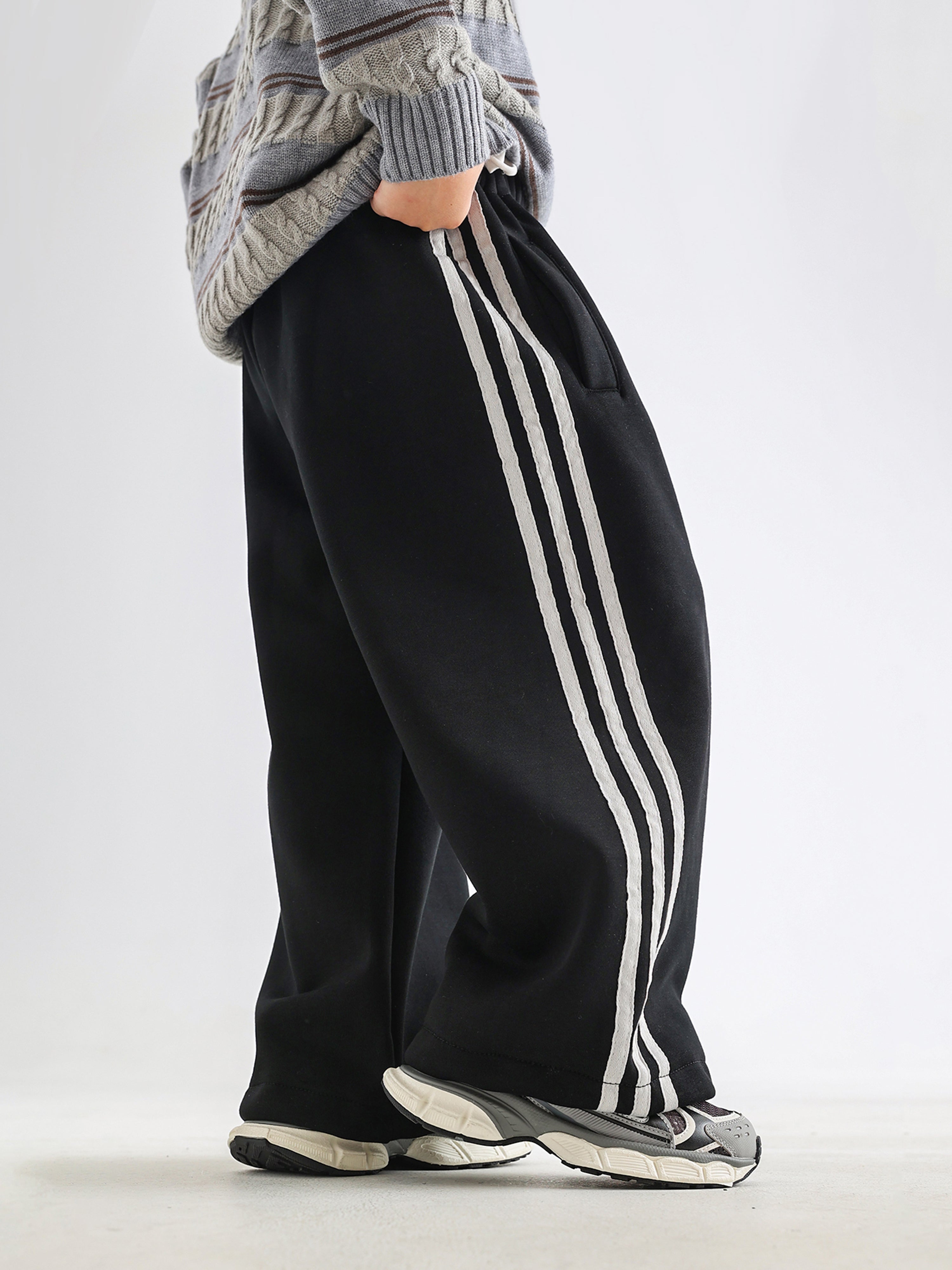 Sporty Fleece-Lined Pants - TANGC P6958