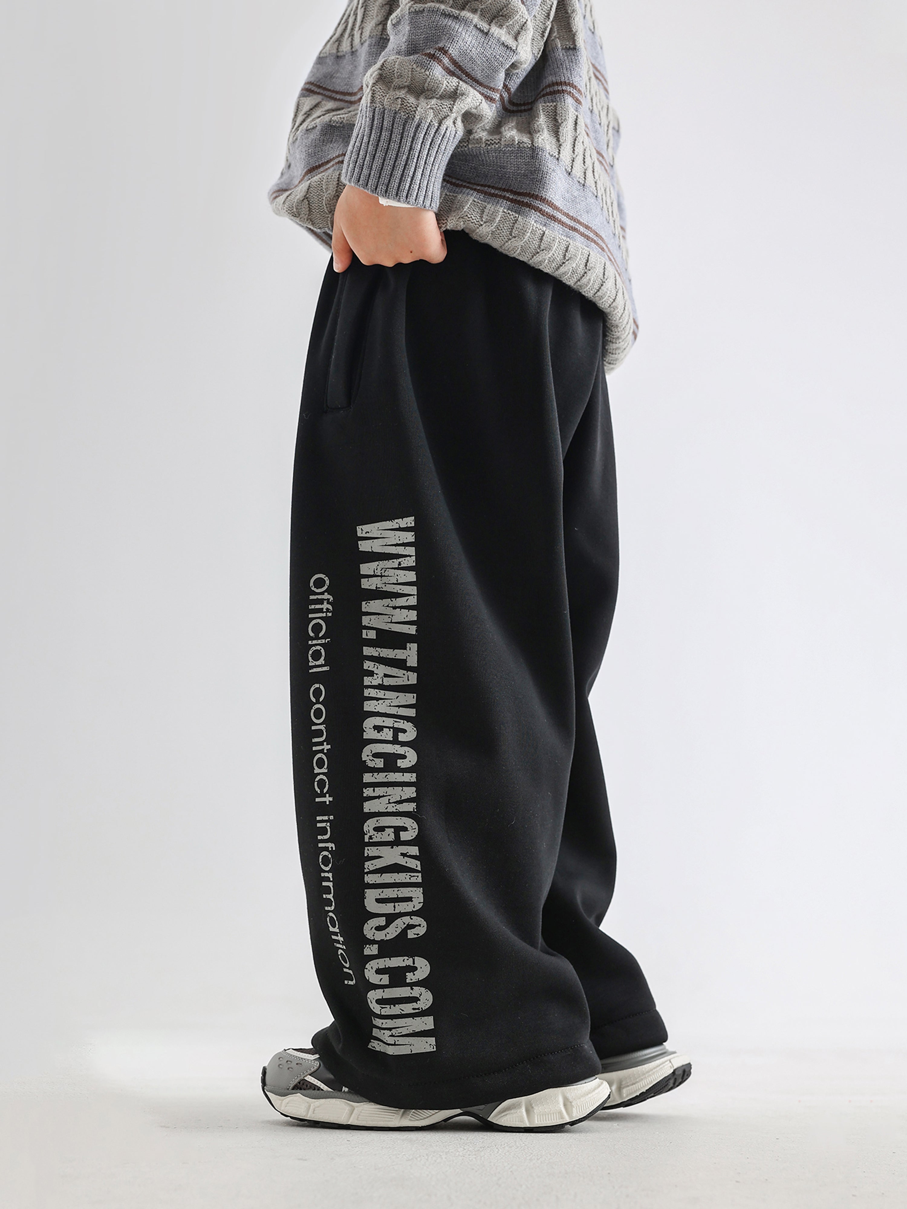 Sporty Fleece-Lined Pants - TANGC P6958