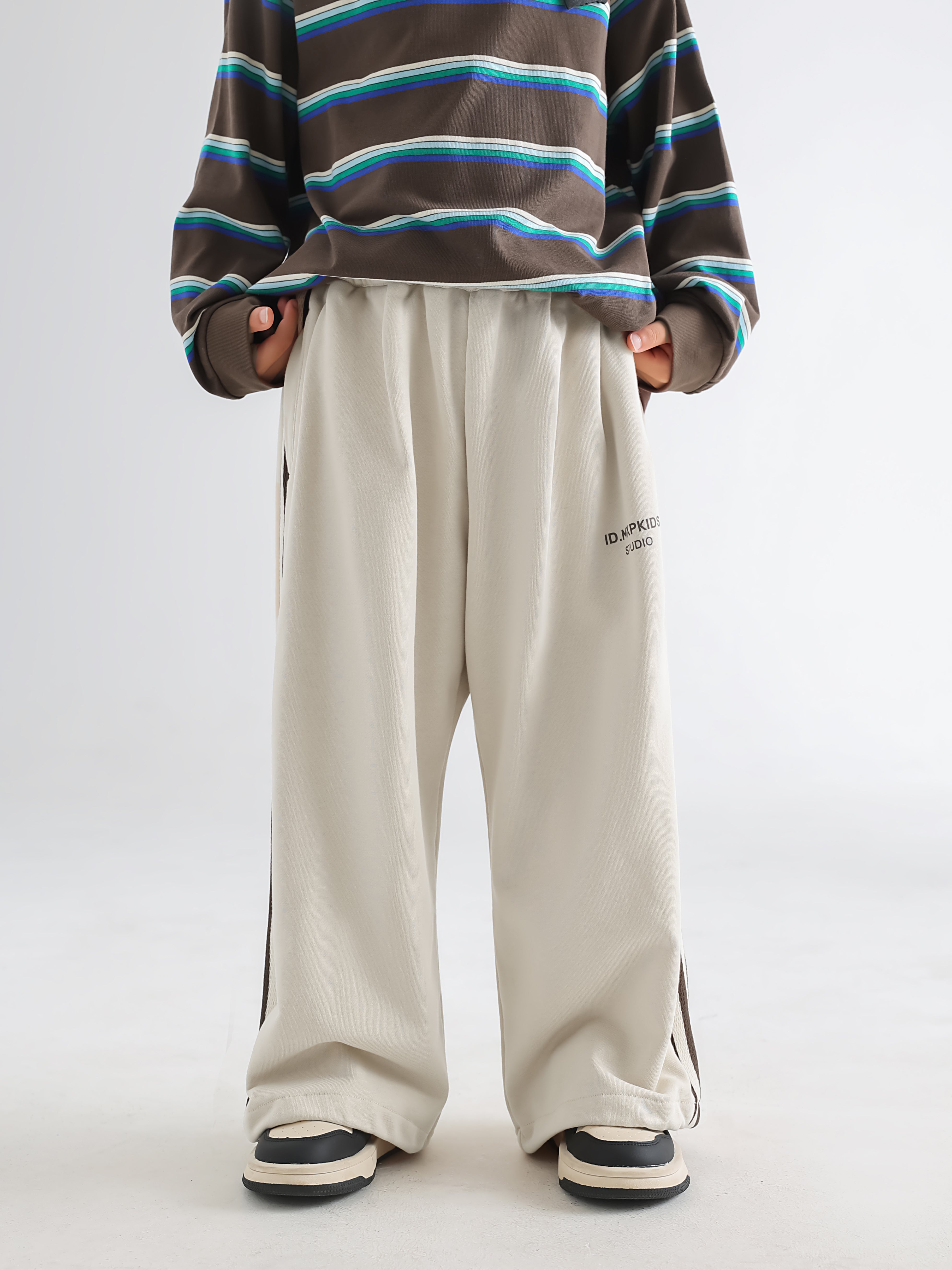 Trendy Boys' Knit Pants - Strap Print Design - TANGC P5005