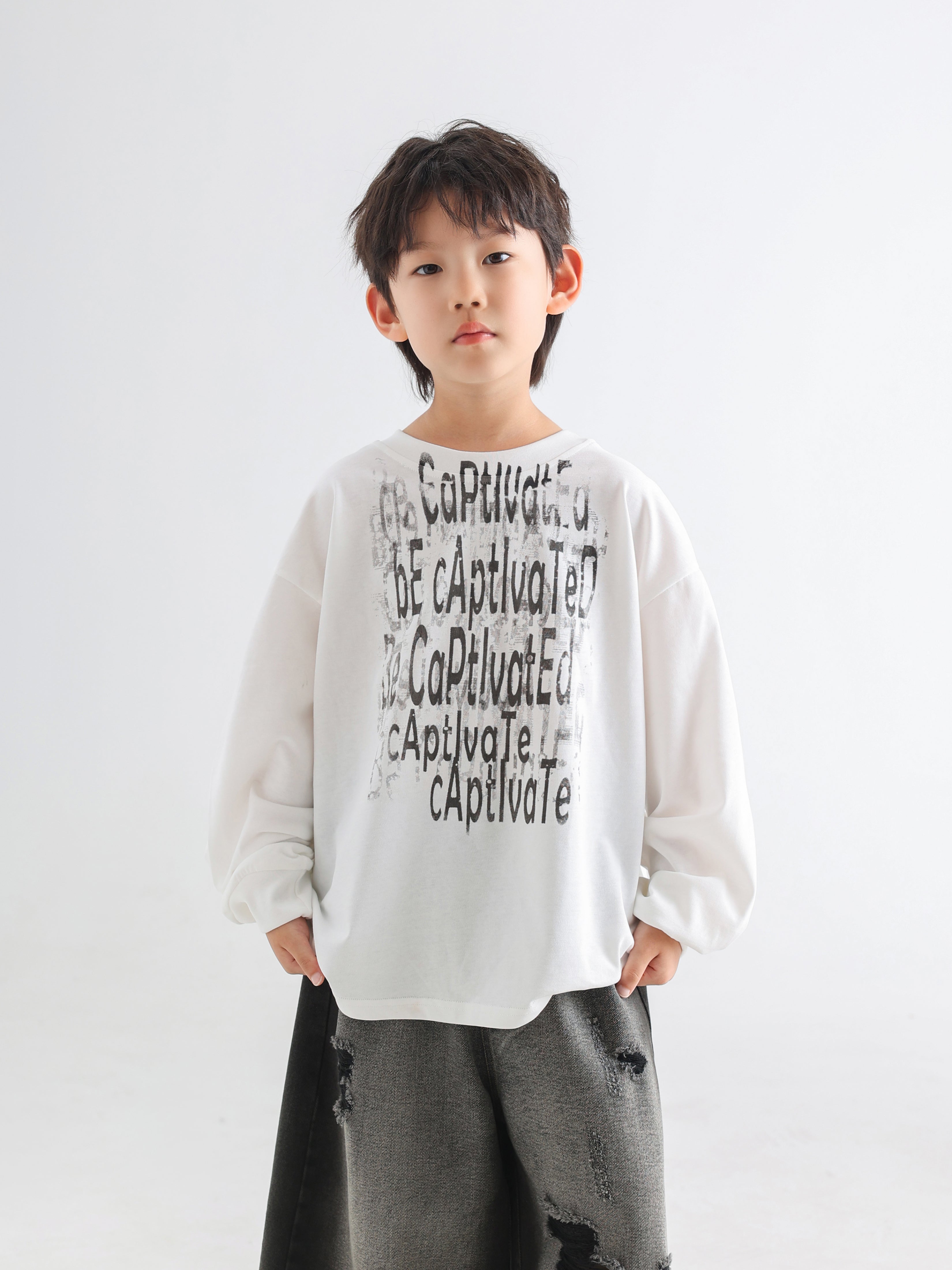 Oversized Long-Sleeve Graphic Tee - TANGC T5008