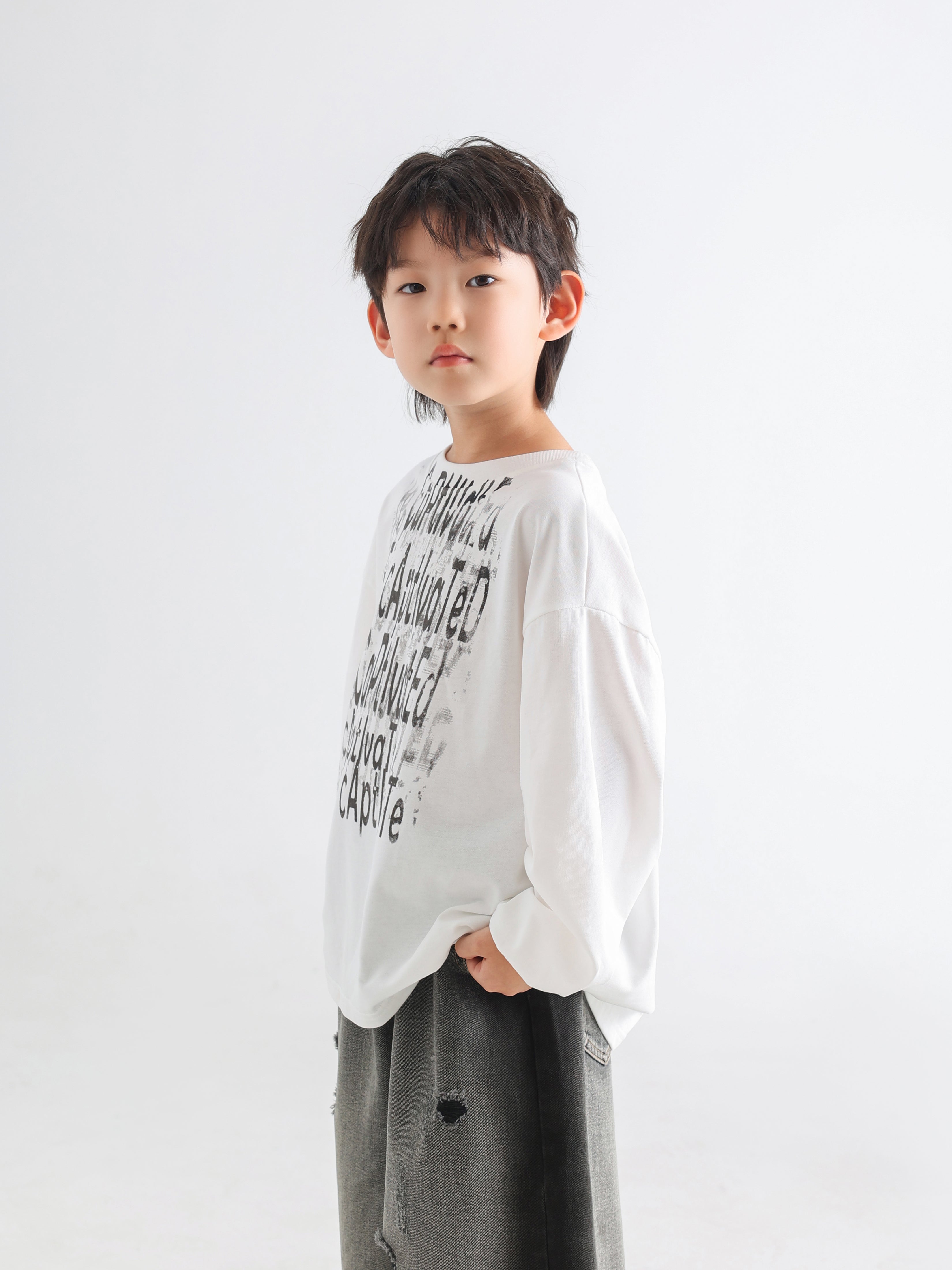 Oversized Long-Sleeve Graphic Tee - TANGC T5008