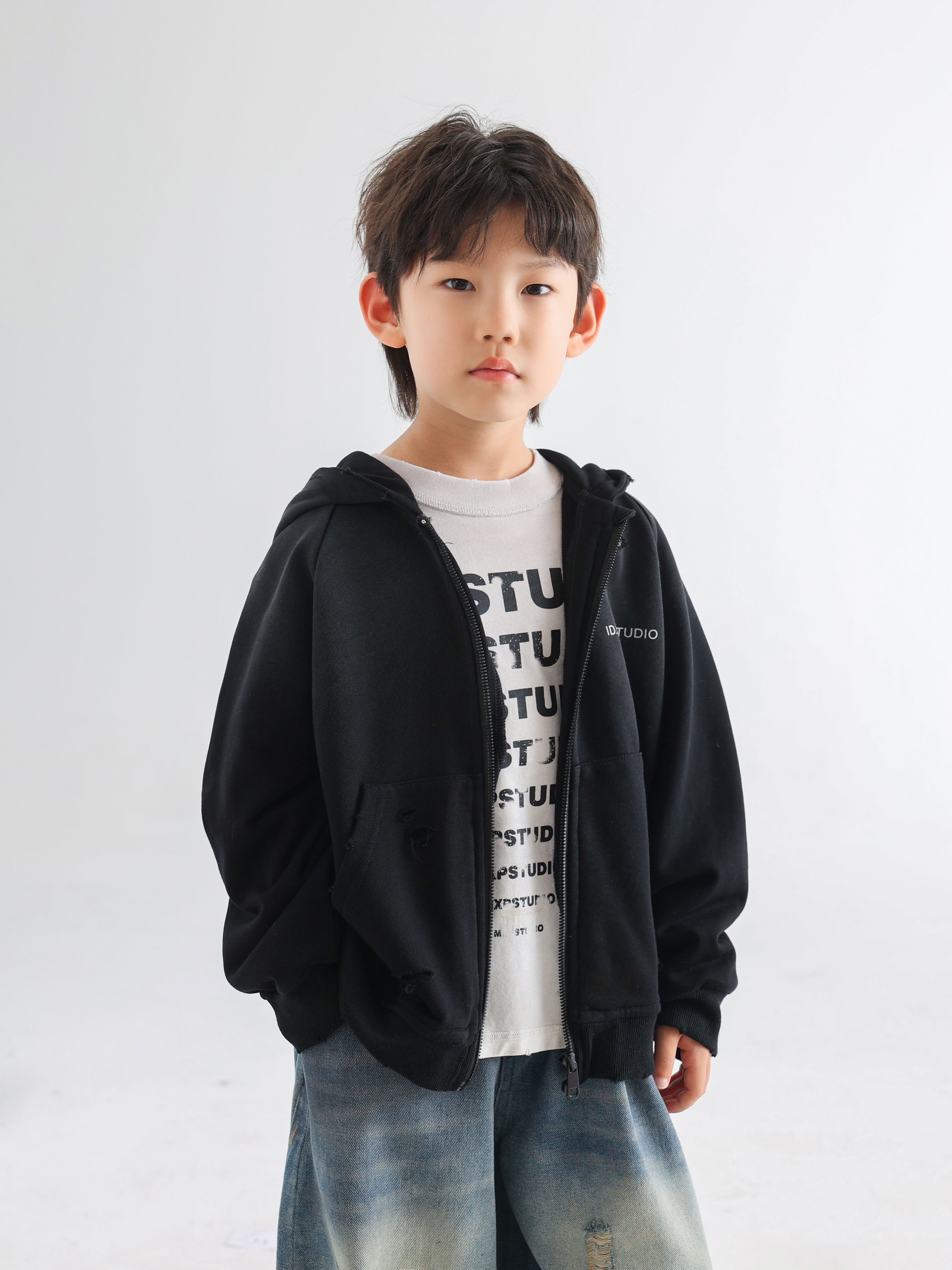 Trendy zip-up hoodie - TANGC T5013