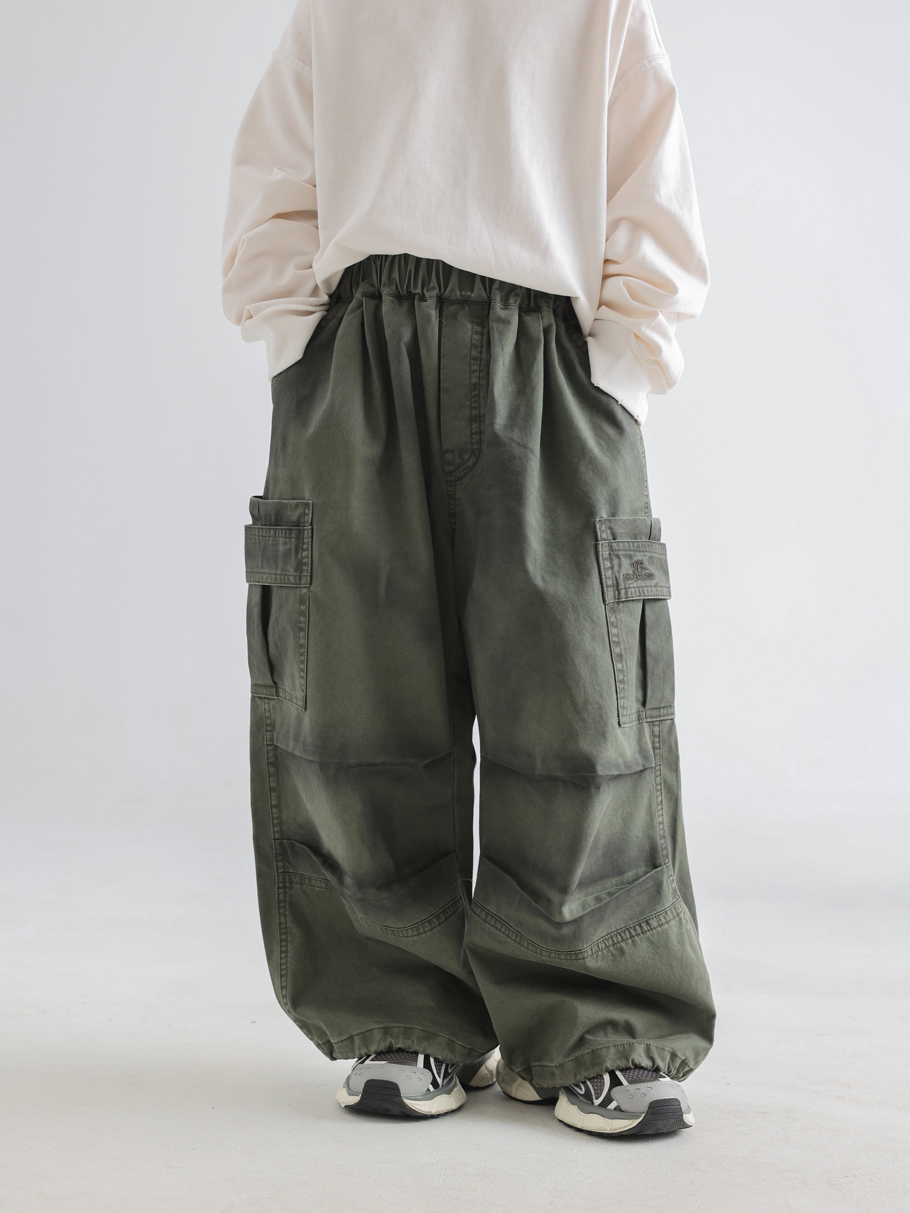 Loose-Fit Denim Cargo Pants - TANGC P5014