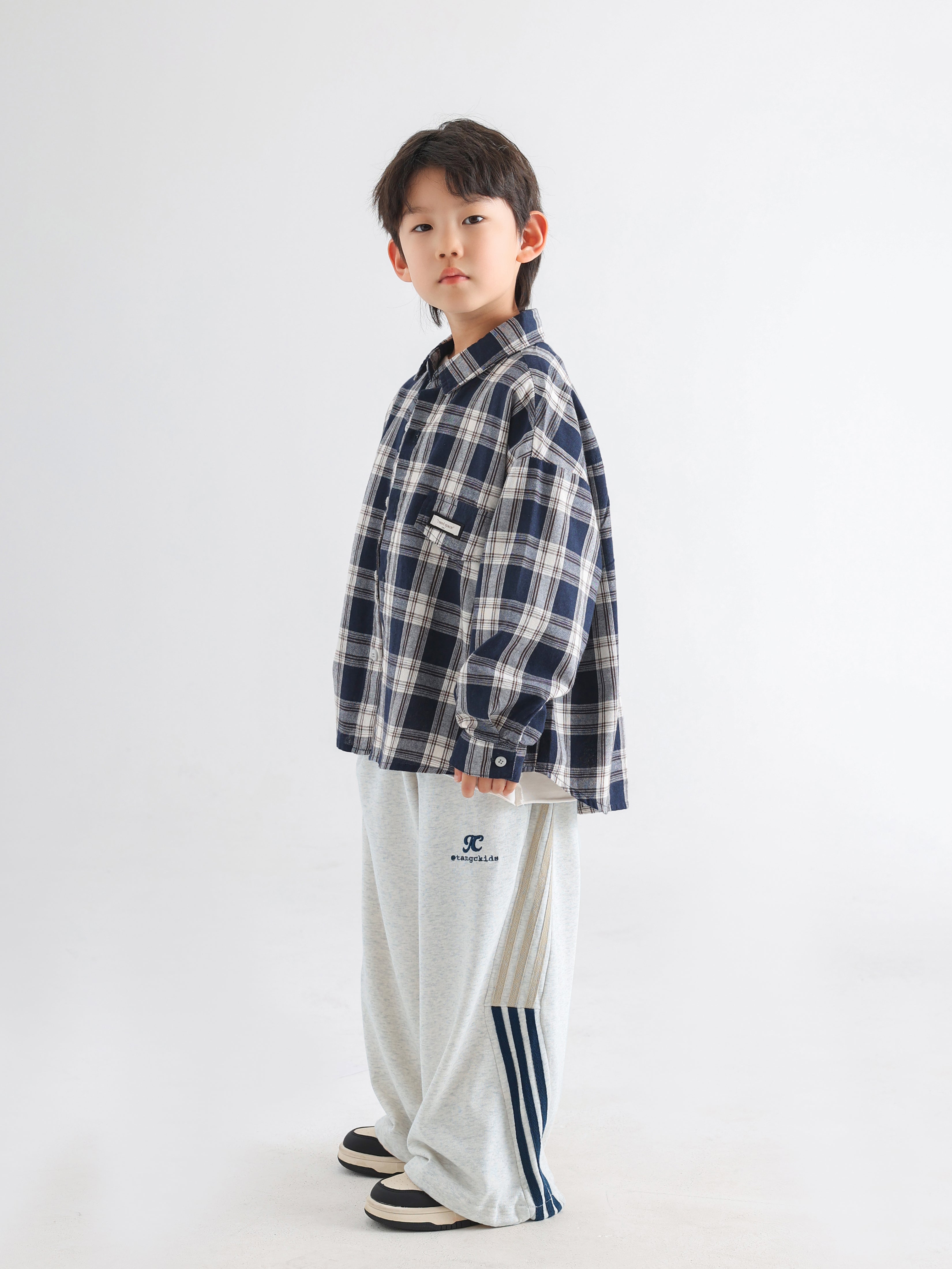 Blue Plaid Shirt - TANGC S5017