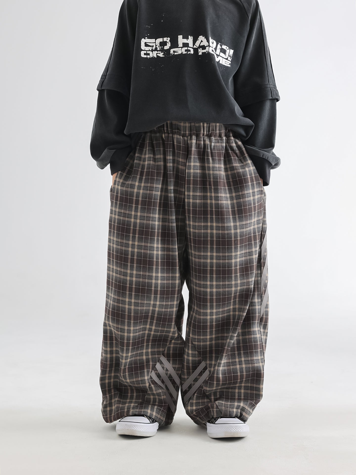 Spring Trendy Plaid Casual Pants - TANGC P5022