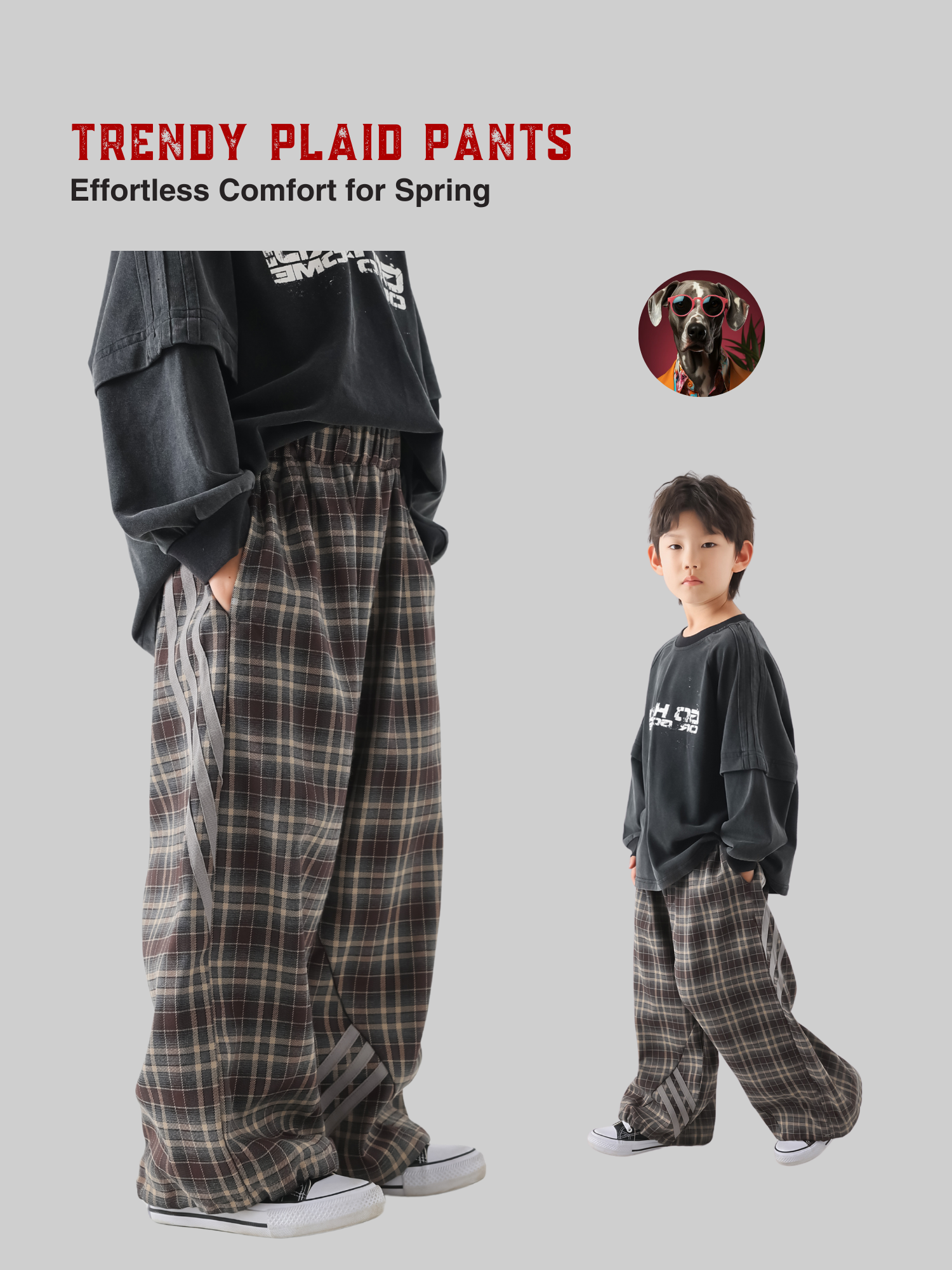 Spring Trendy Plaid Casual Pants - TANGC P5022