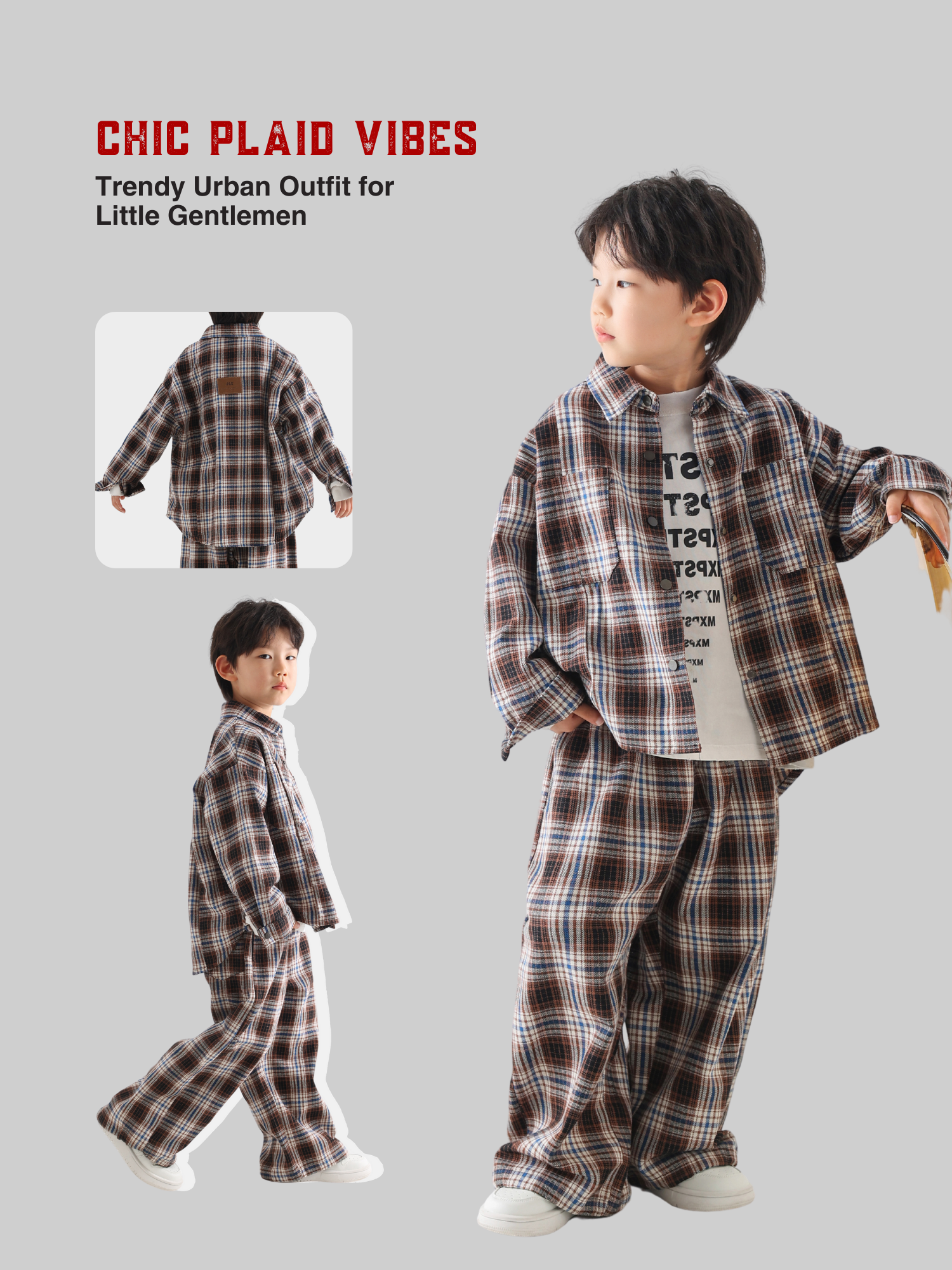 Urban Comfort Plaid Set - TANGC E5023