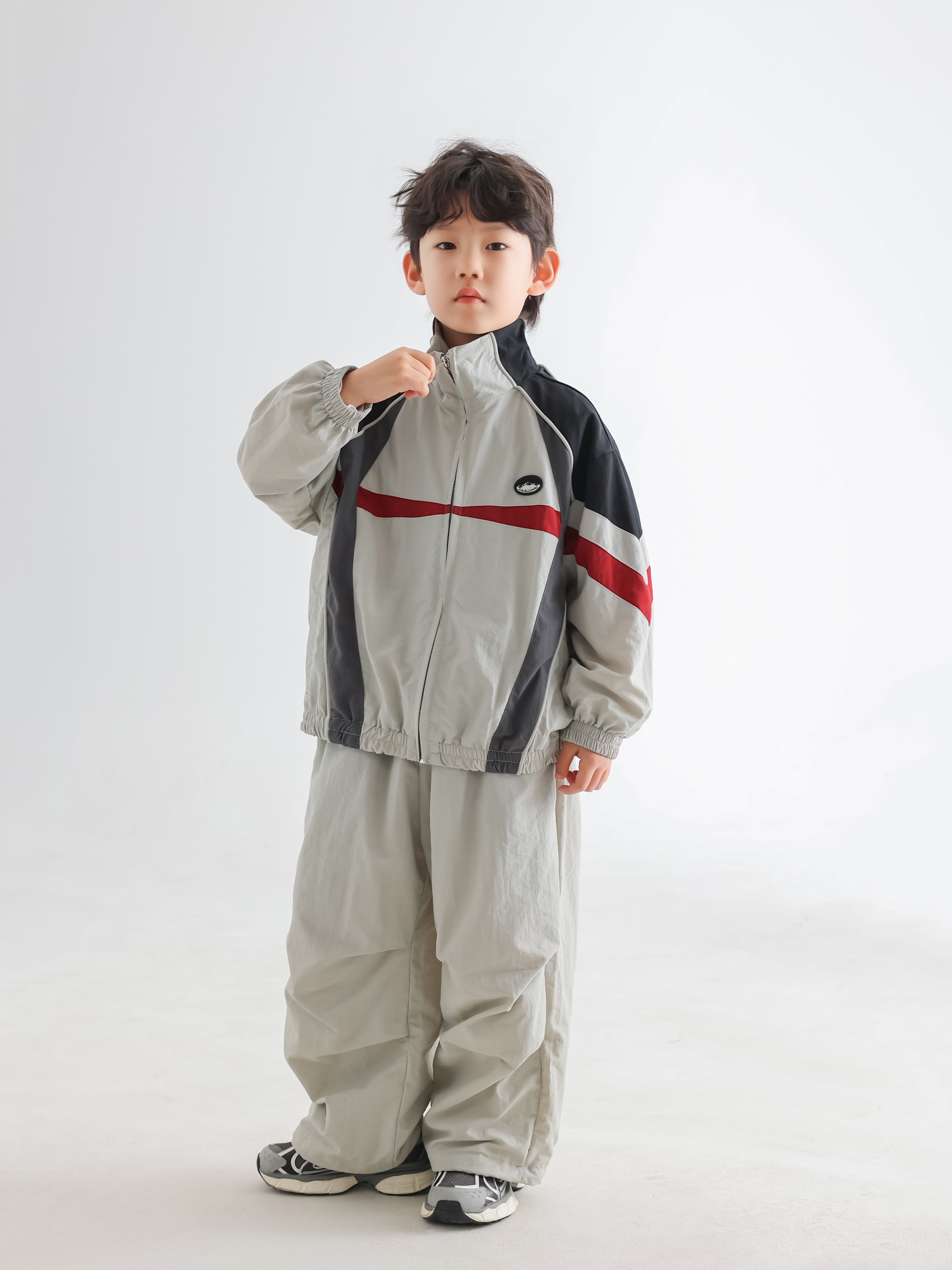 Fashionable Color-Block Tracksuit - TANGC E5042