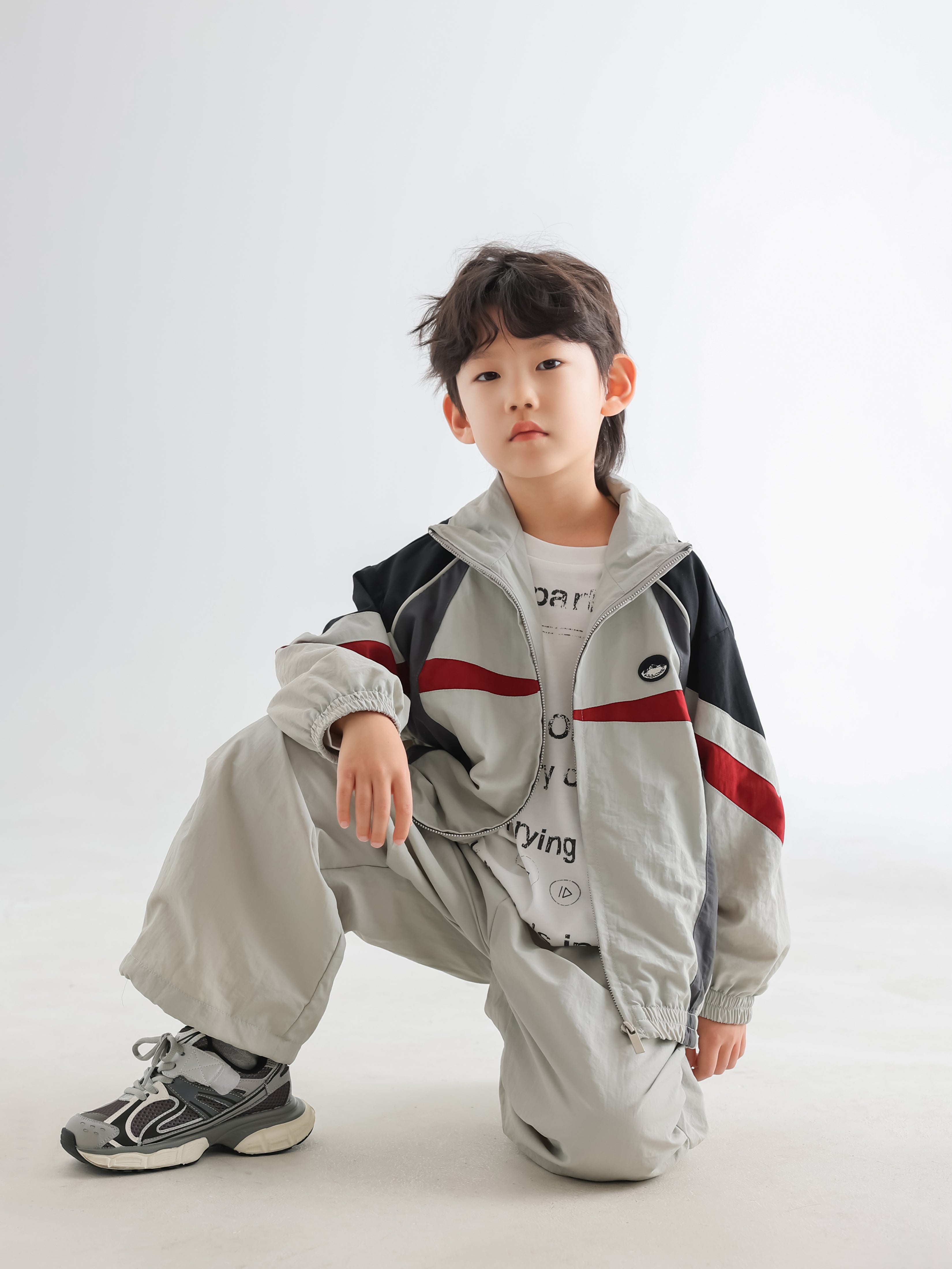 Fashionable Color-Block Tracksuit - TANGC E5042