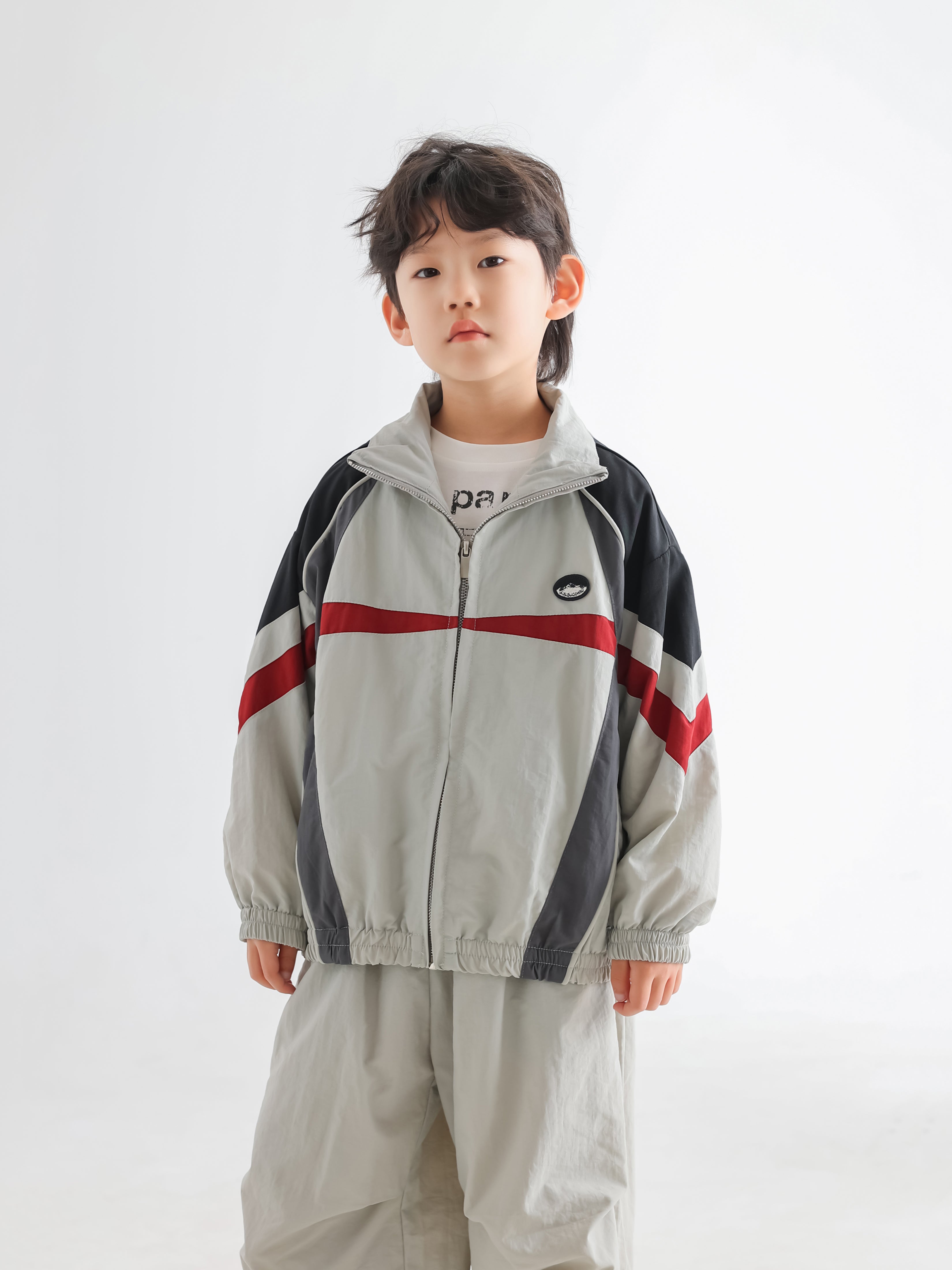 Fashionable Color-Block Tracksuit - TANGC E5042