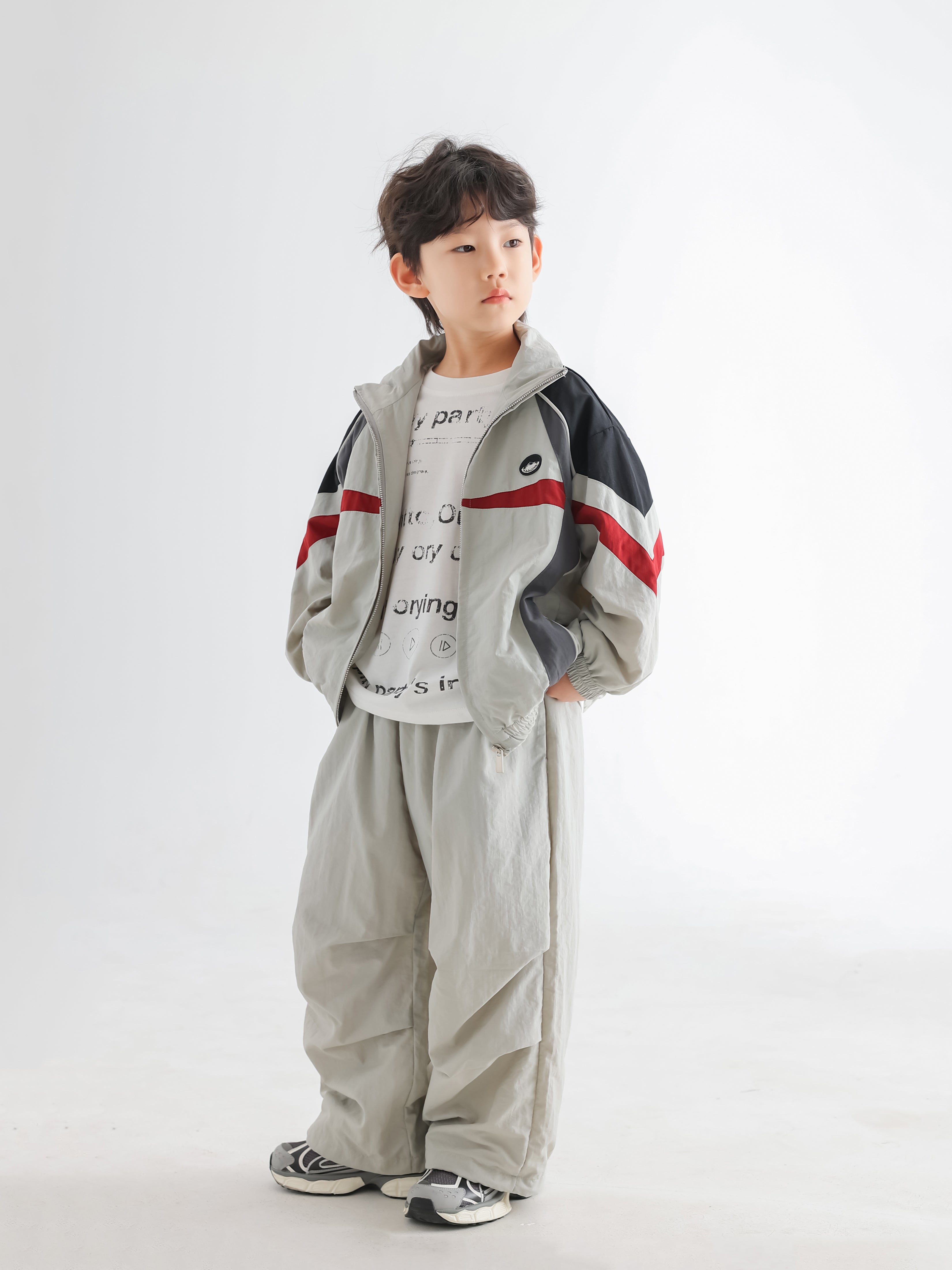 Fashionable Color-Block Tracksuit - TANGC E5042