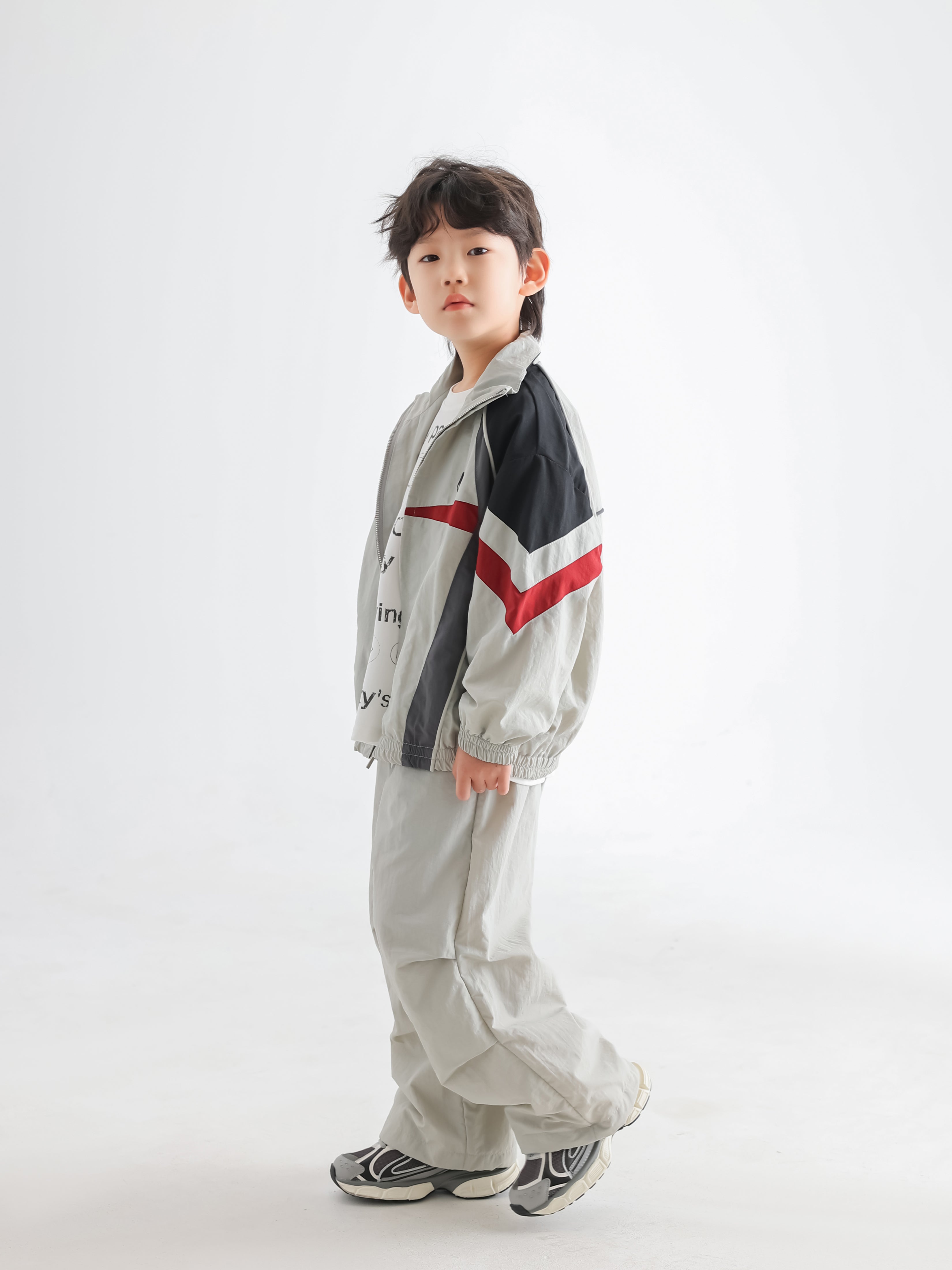 Fashionable Color-Block Tracksuit - TANGC E5042