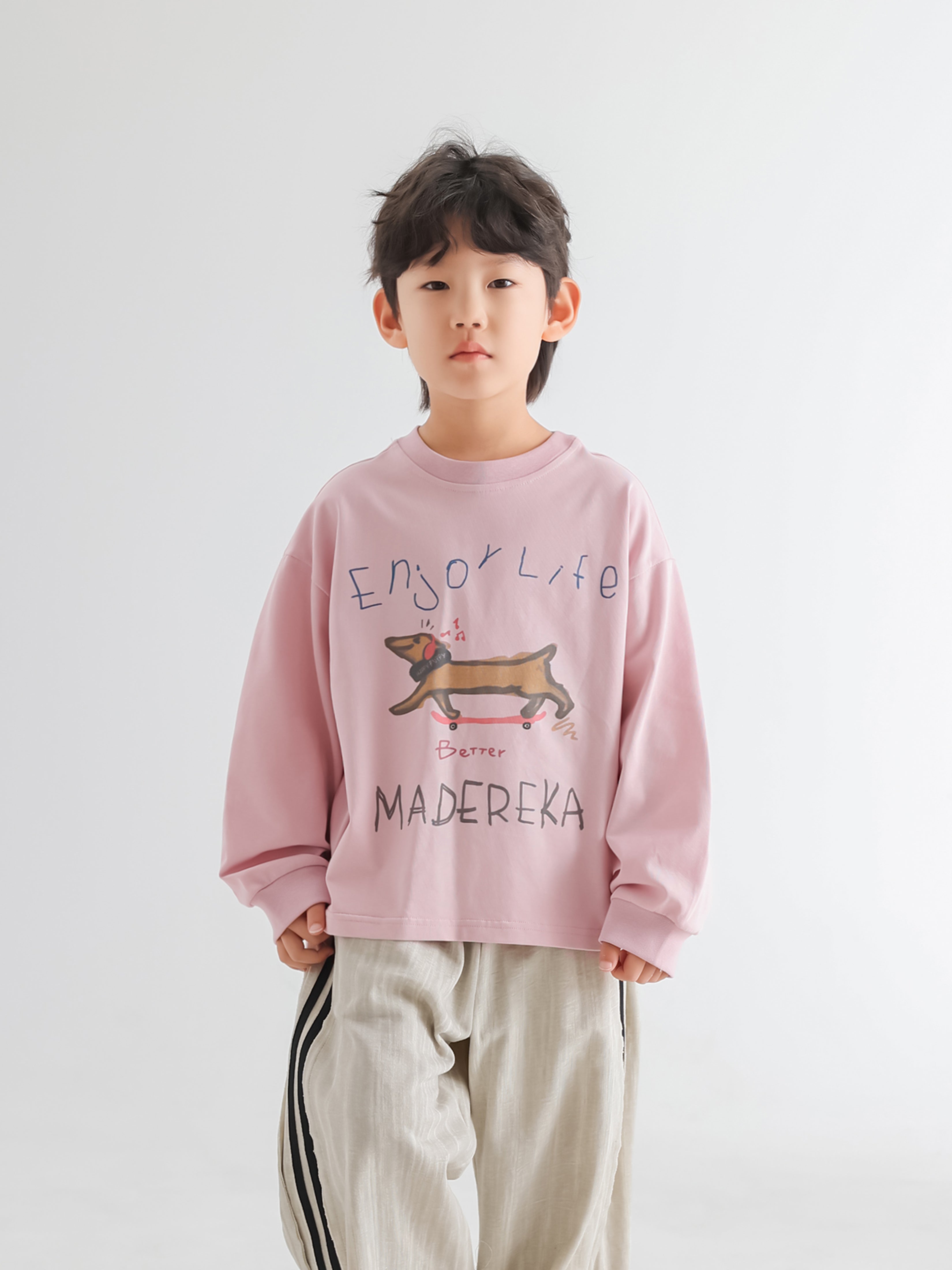 Puppy print long sleeve T-shirt - TANGC T5056