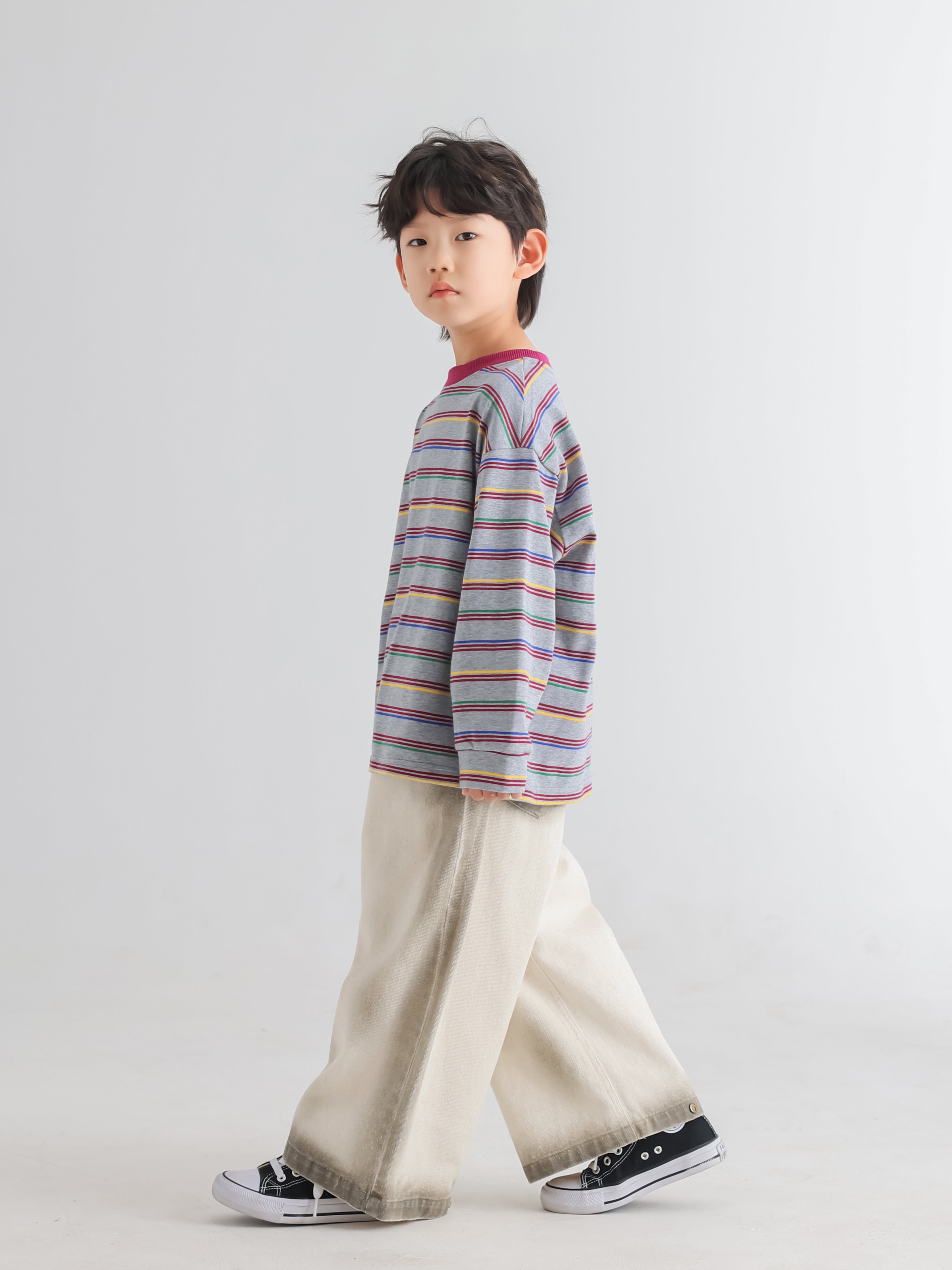 Fashion Boys' Color Stripe Sweatshirt - TANGC T5059