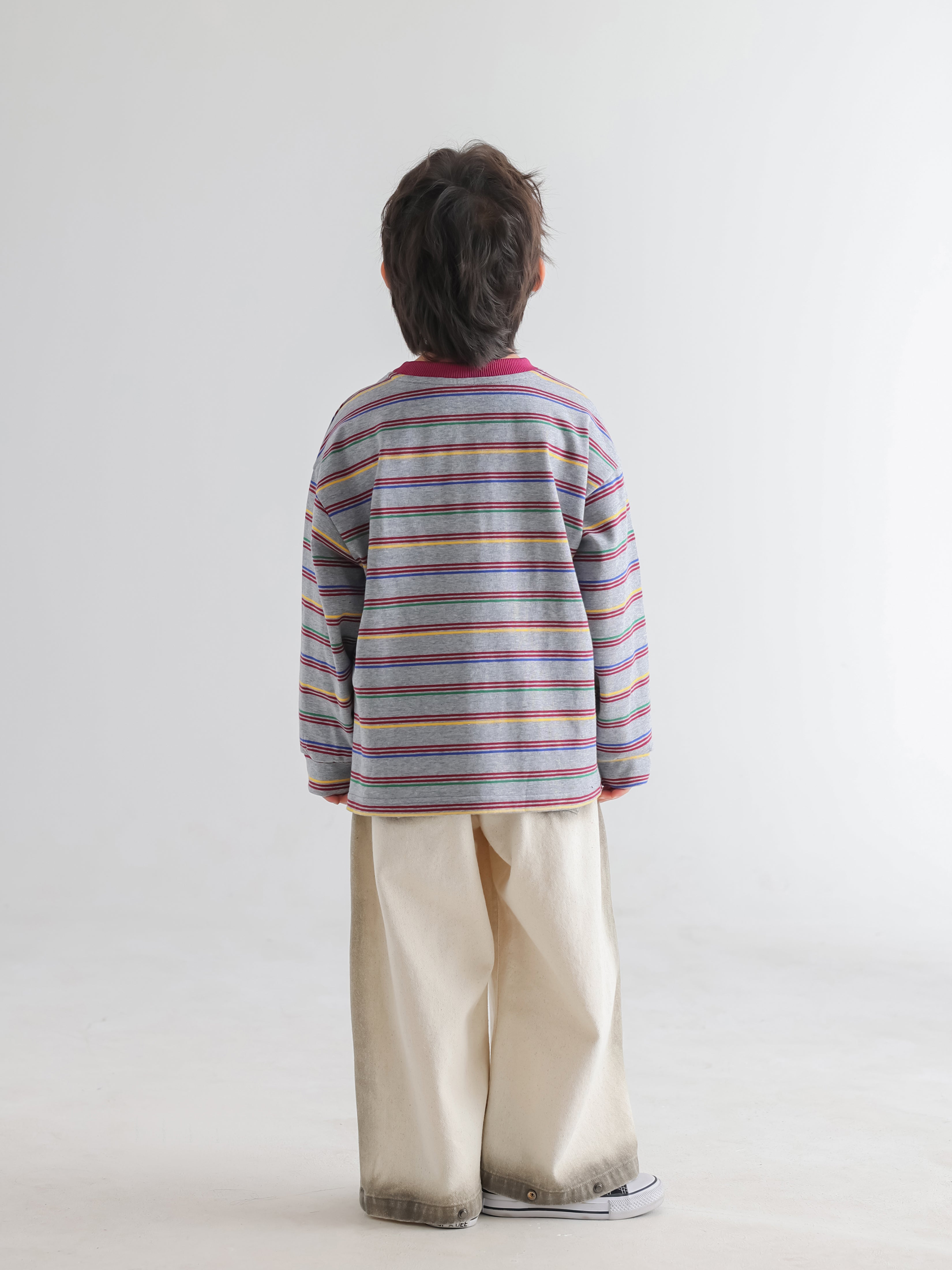 Fashion Boys' Color Stripe Sweatshirt - TANGC T5059