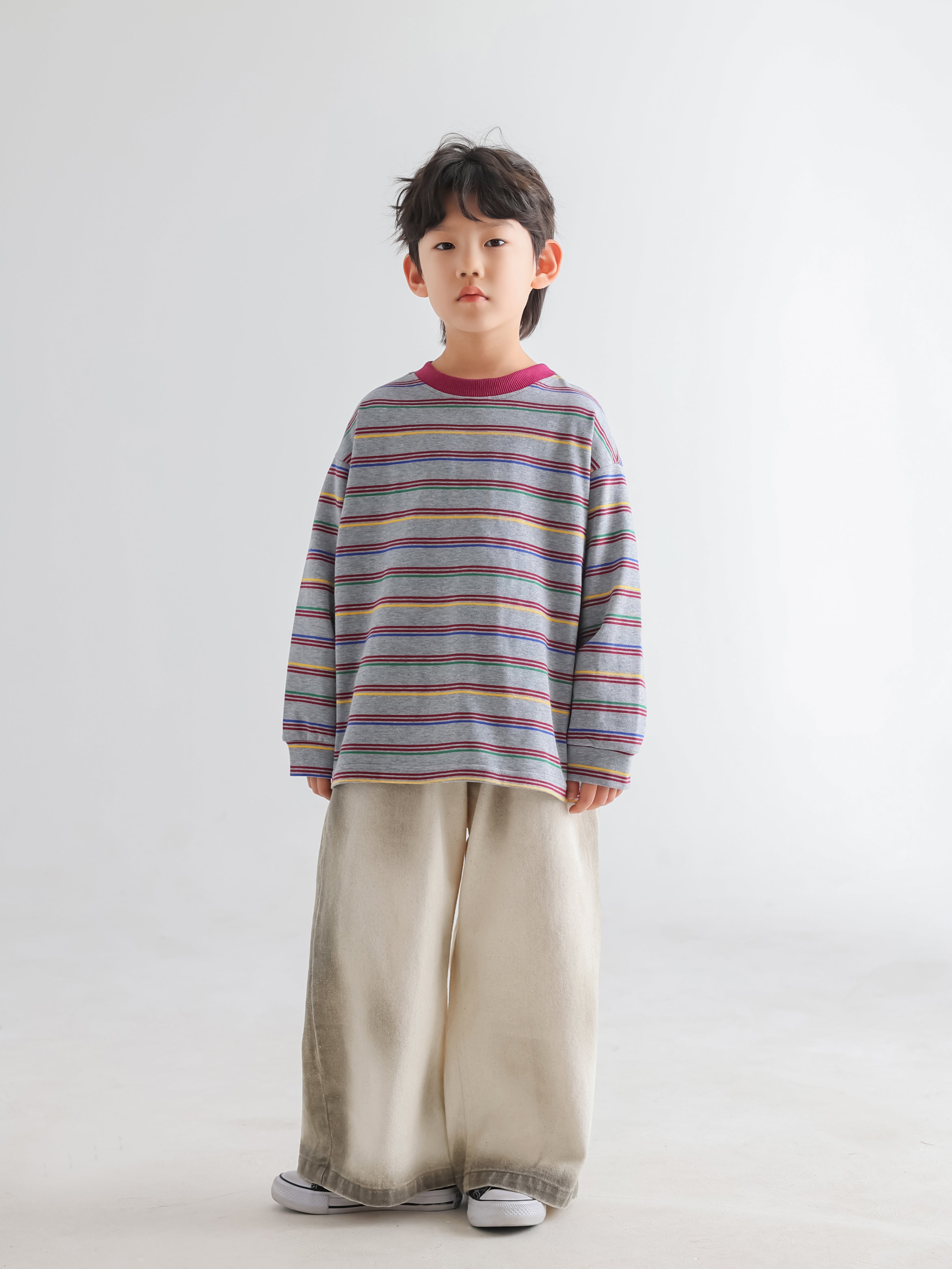 Fashion Boys' Color Stripe Sweatshirt - TANGC T5059