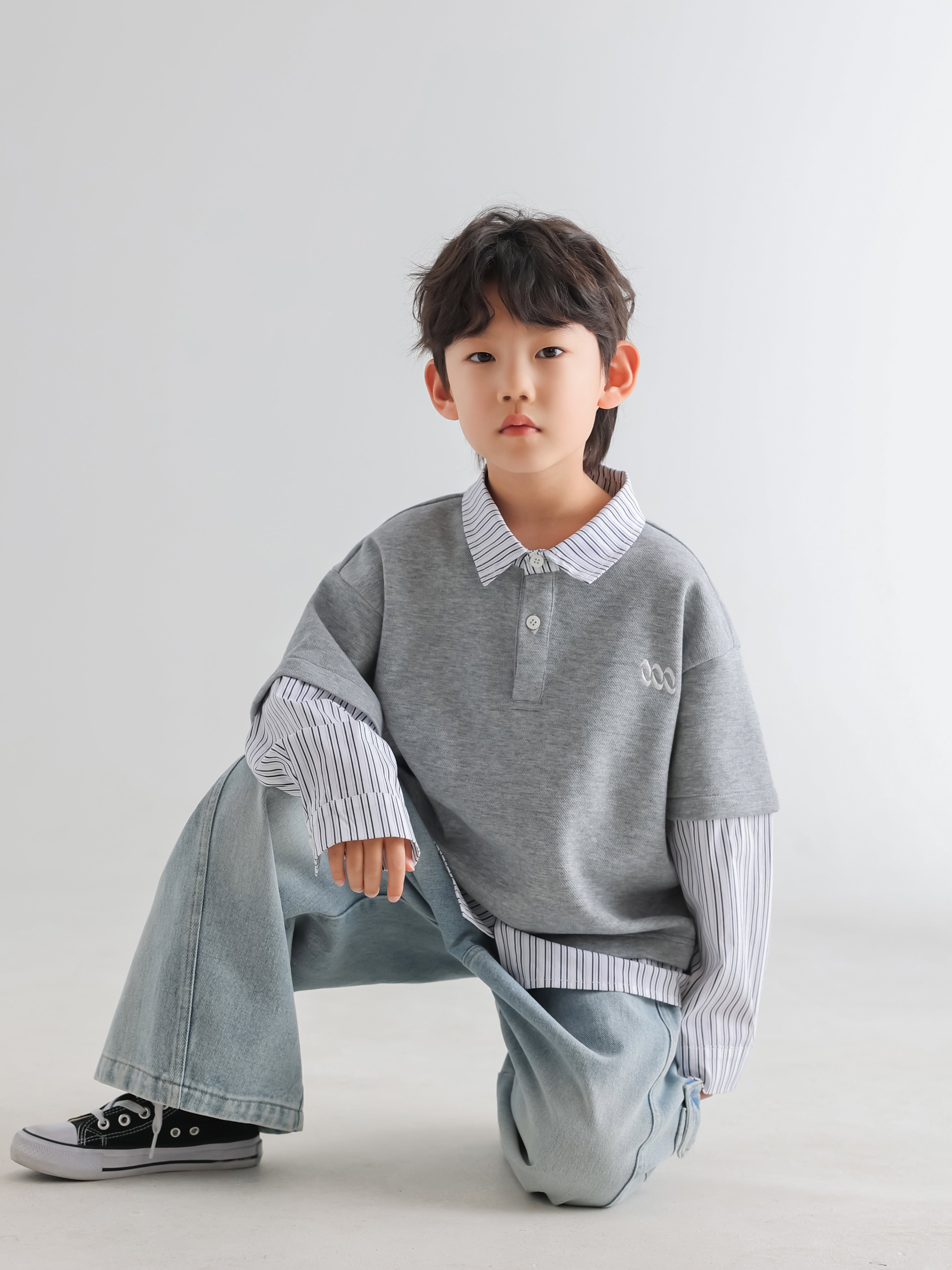 Layered Look Boys' Shirt - T5063