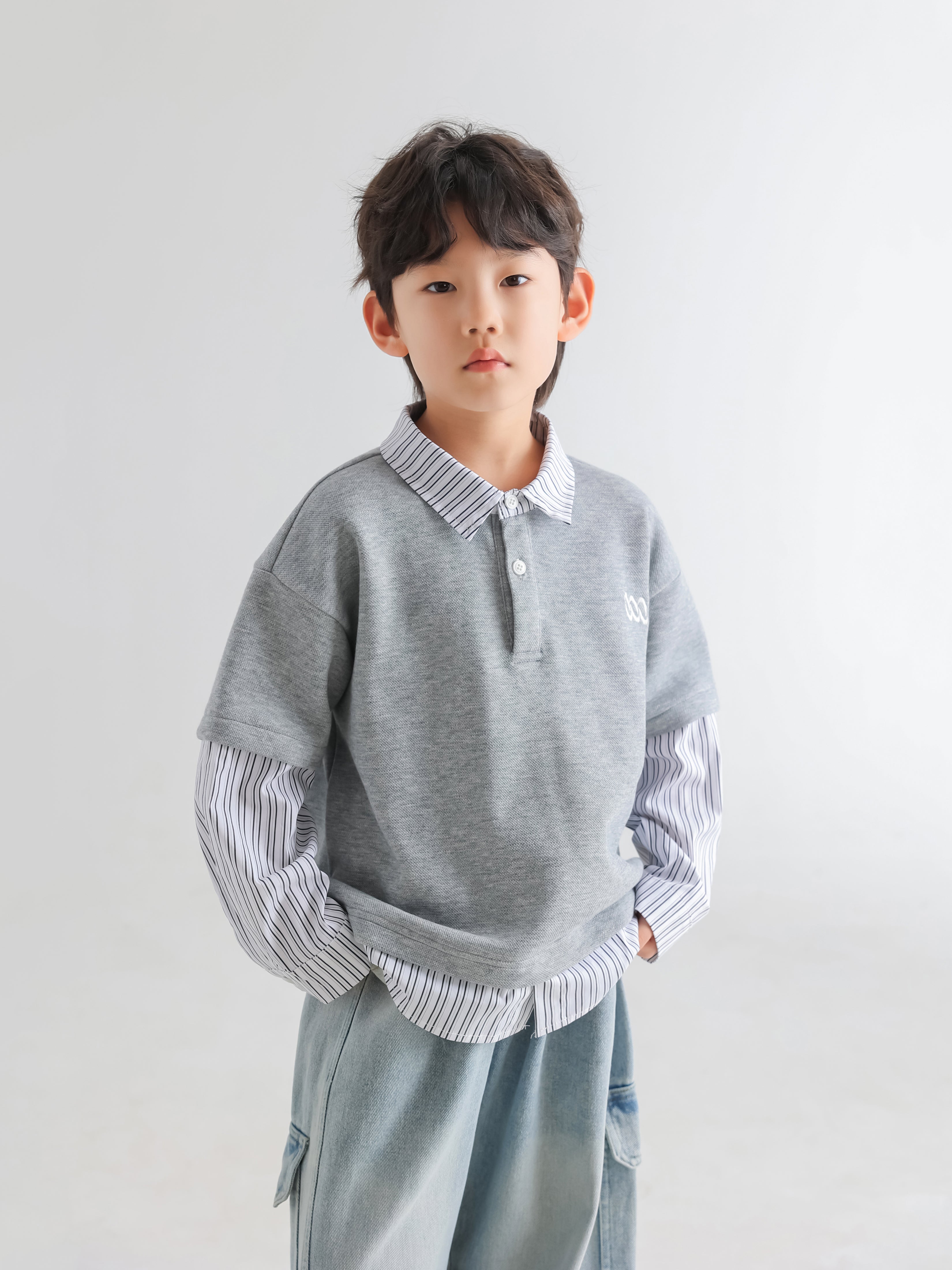 Layered Look Boys' Shirt - T5063