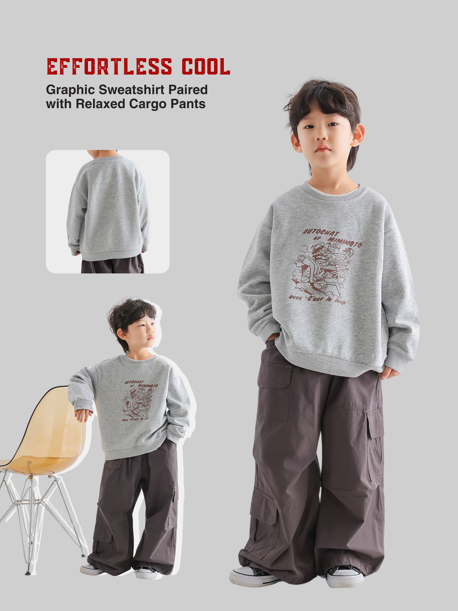 Graphic Sweatshirt & Cargo Pants Set