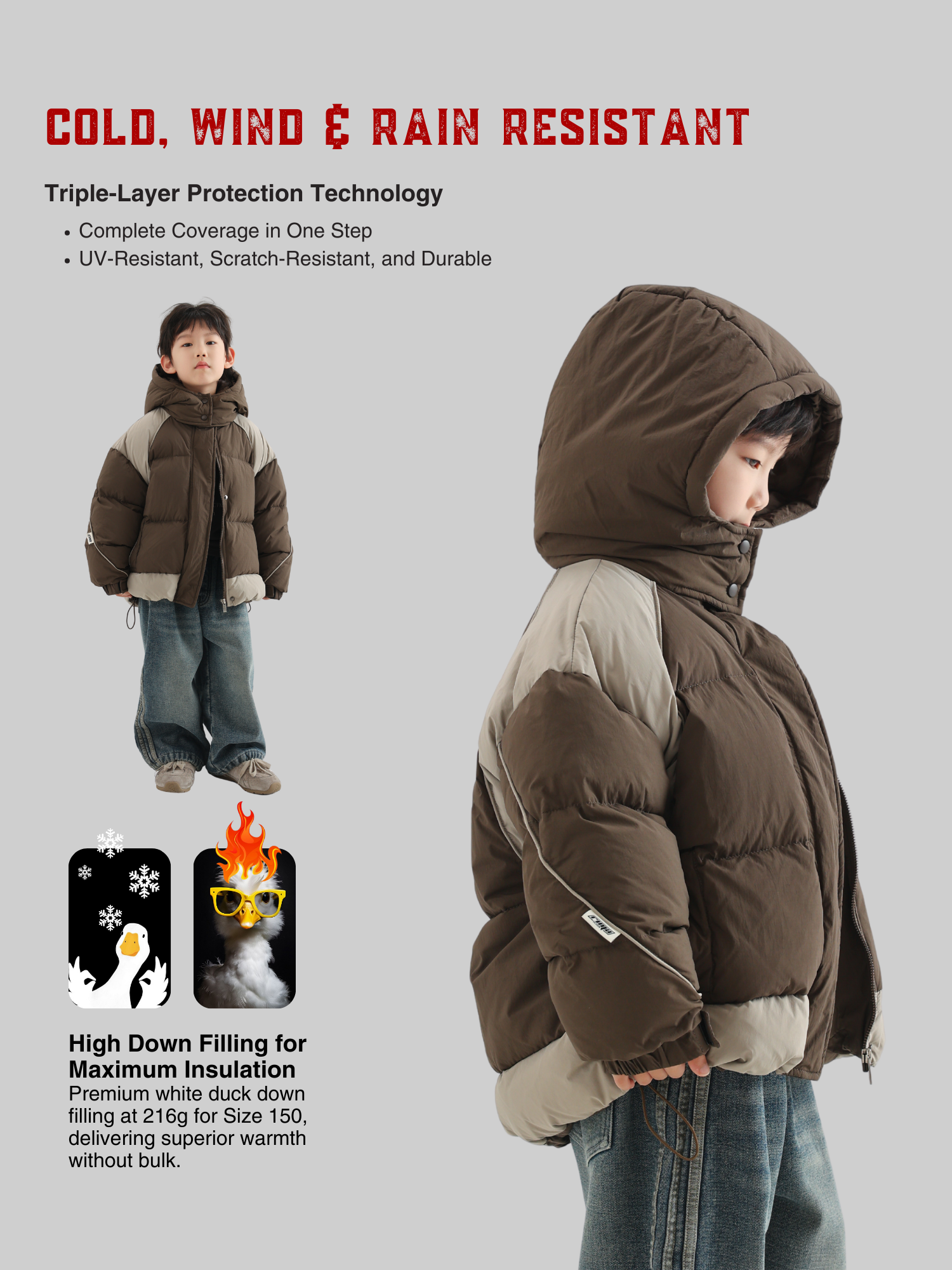 Fashionable Down Jacket - TANGC J6803