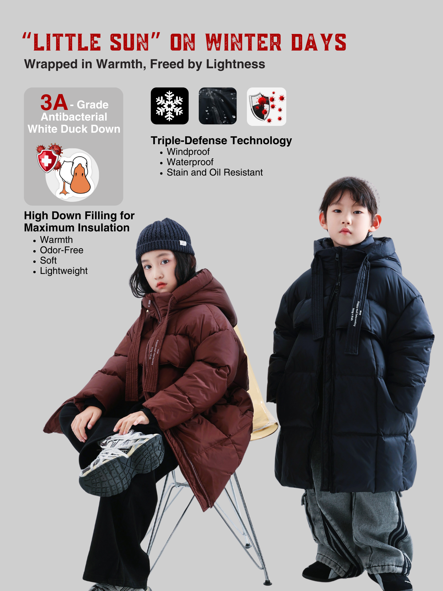 Unisex Long Down Jacket - TANGC J6833