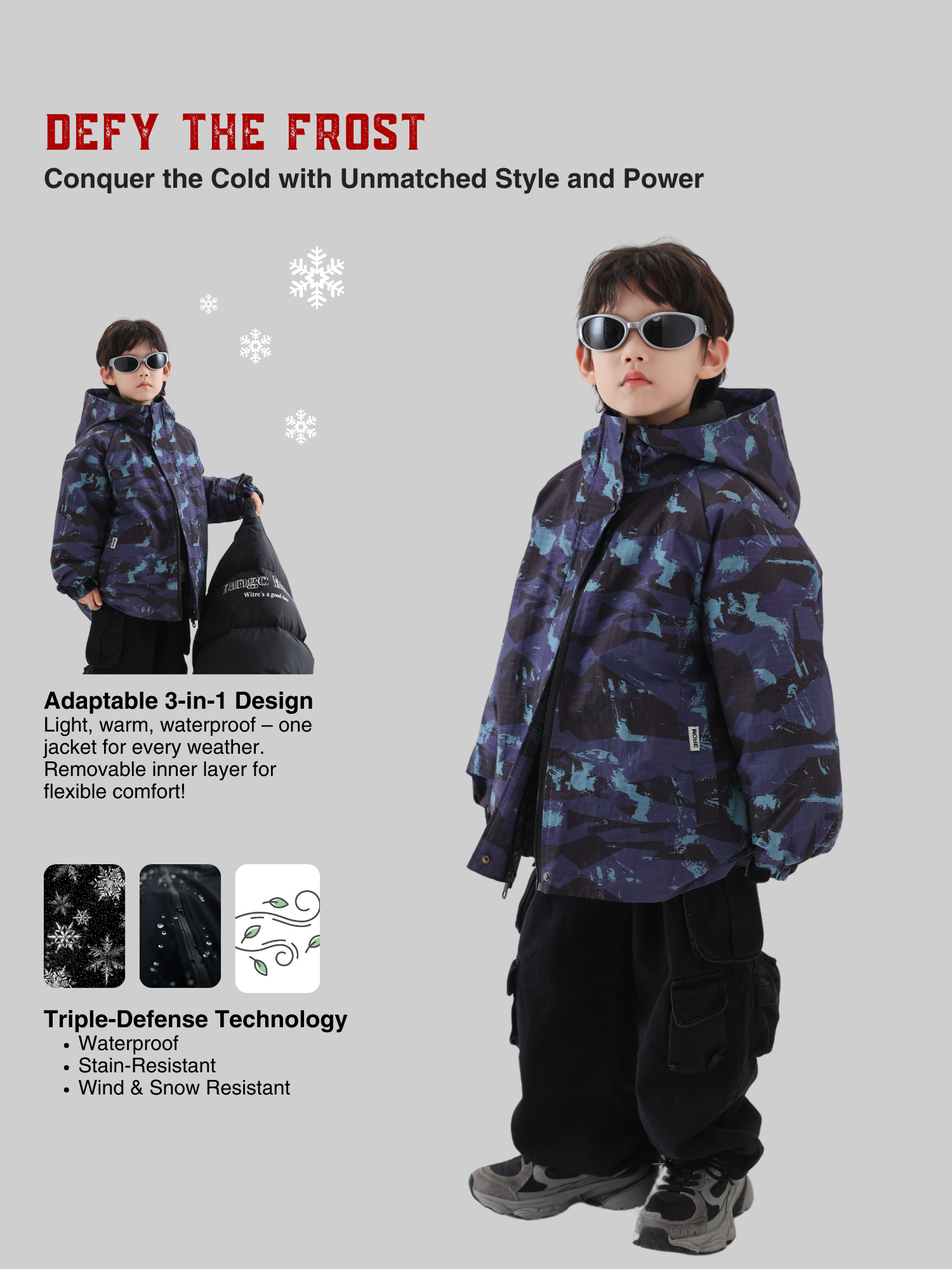 Winter Warrior Camouflage 3-in-1 Jacket - TANGC J6836