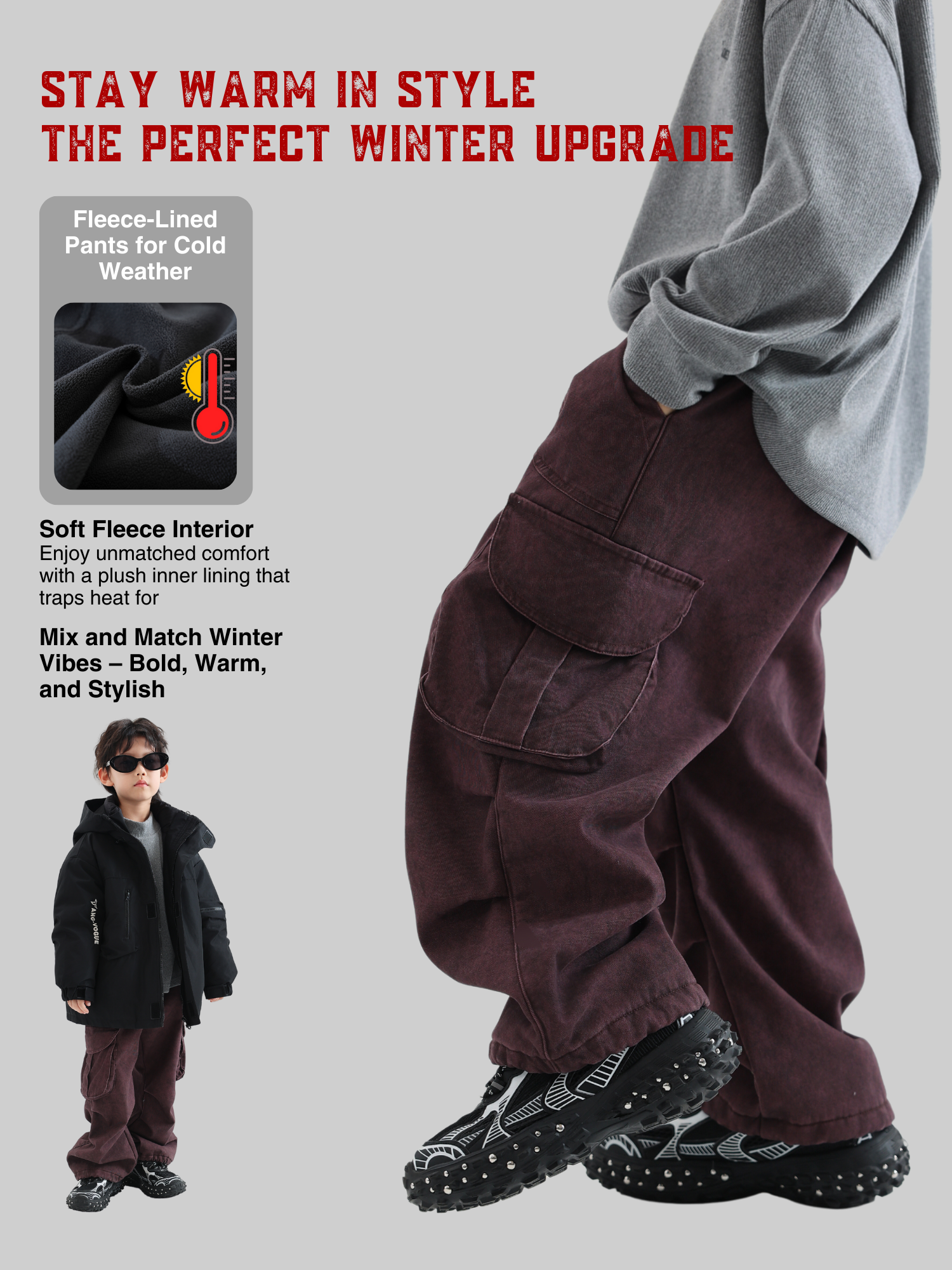 Comfy Fleece-Lined Pants - TANGC P6961